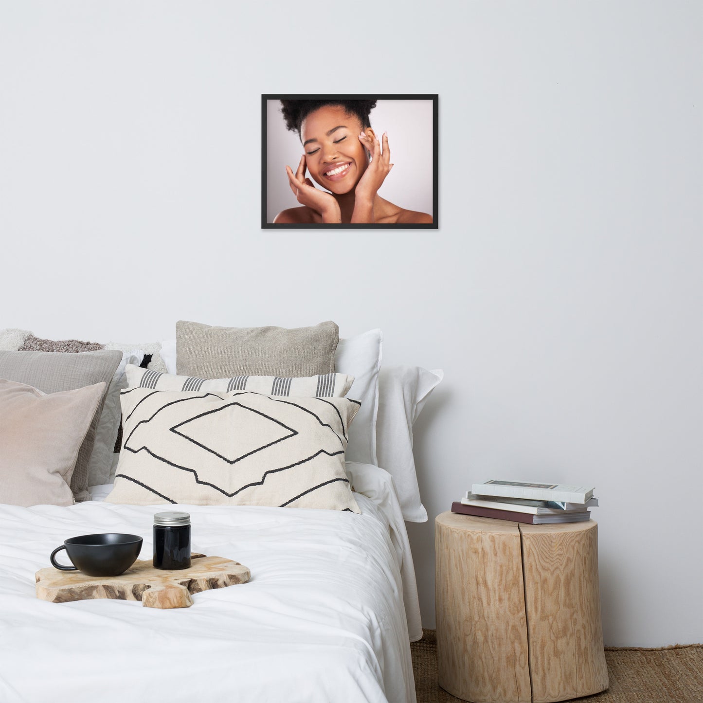 Smiles + Laughter = Priceless. Framed Poster Wall Art (Horizontal Model 0022)