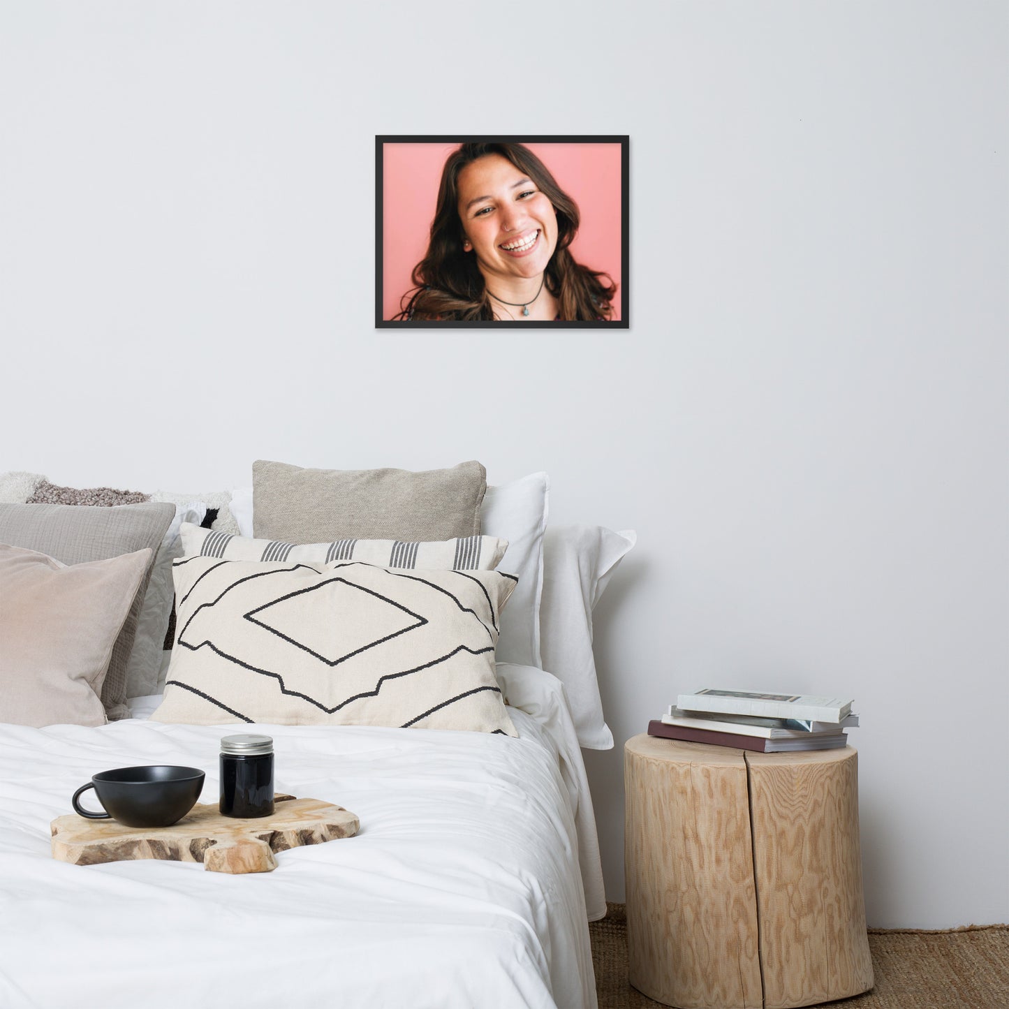 Smiles + Laughter = Priceless. Framed Poster Wall Art (Horizontal Model 0027)