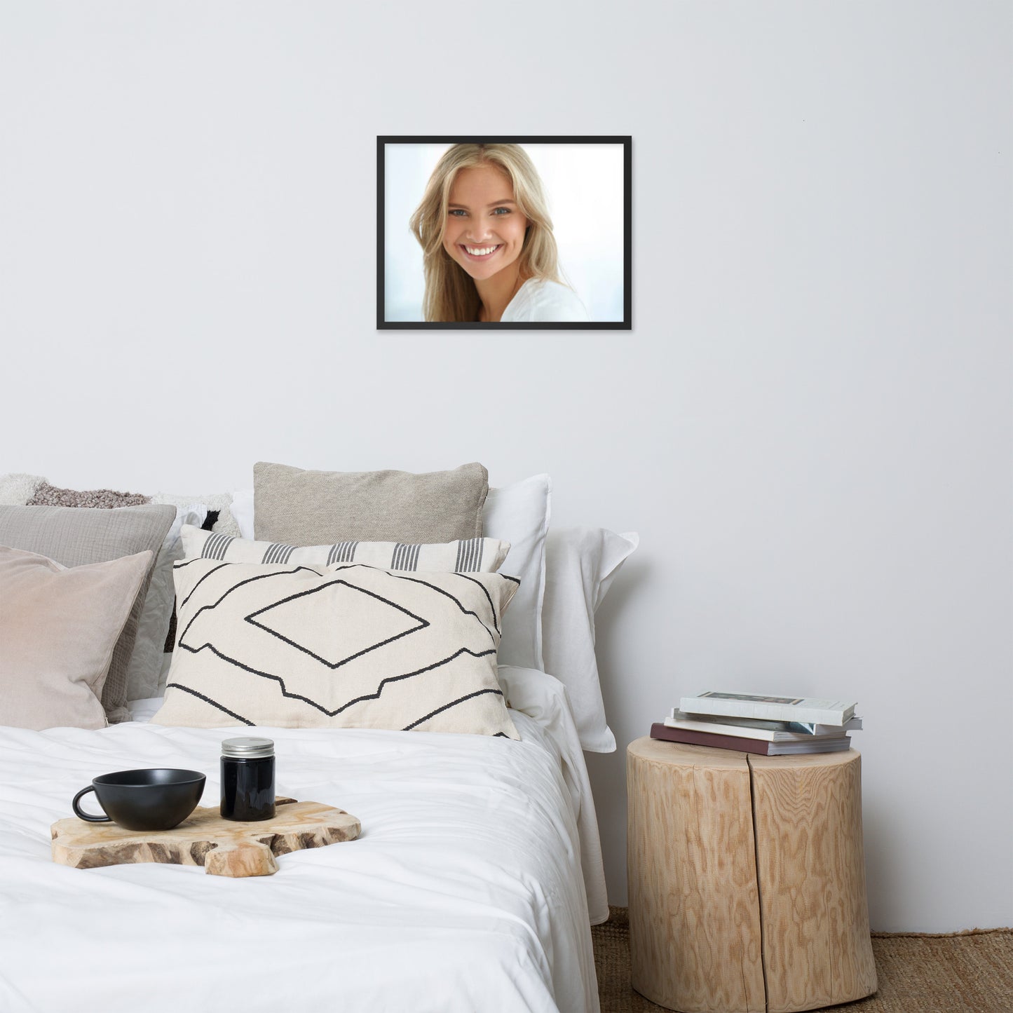 Smiles + Laughter = Priceless. Framed Poster Wall Art (Horizontal Model 0037)