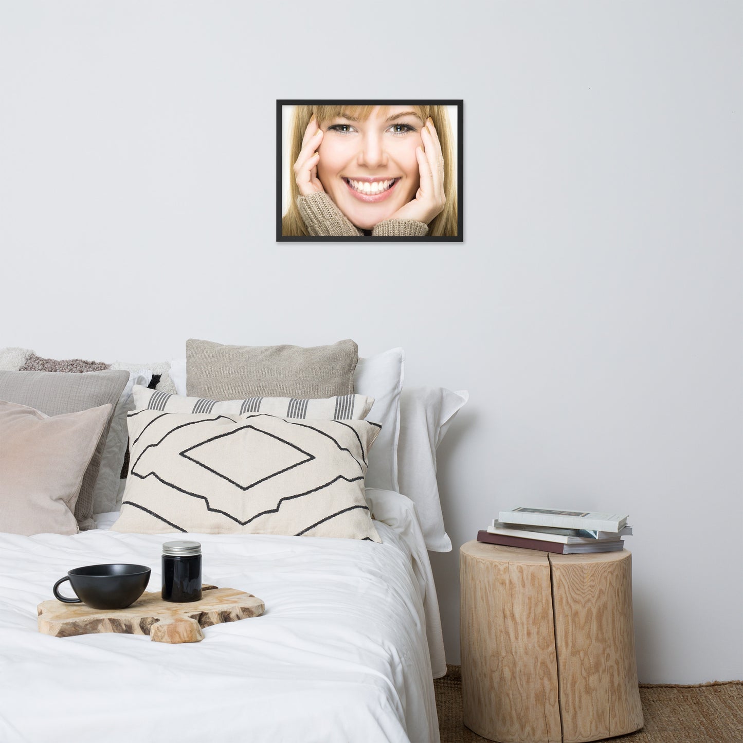 Smiles + Laughter = Priceless. Framed Poster Wall Art (Horizontal Model 0038)