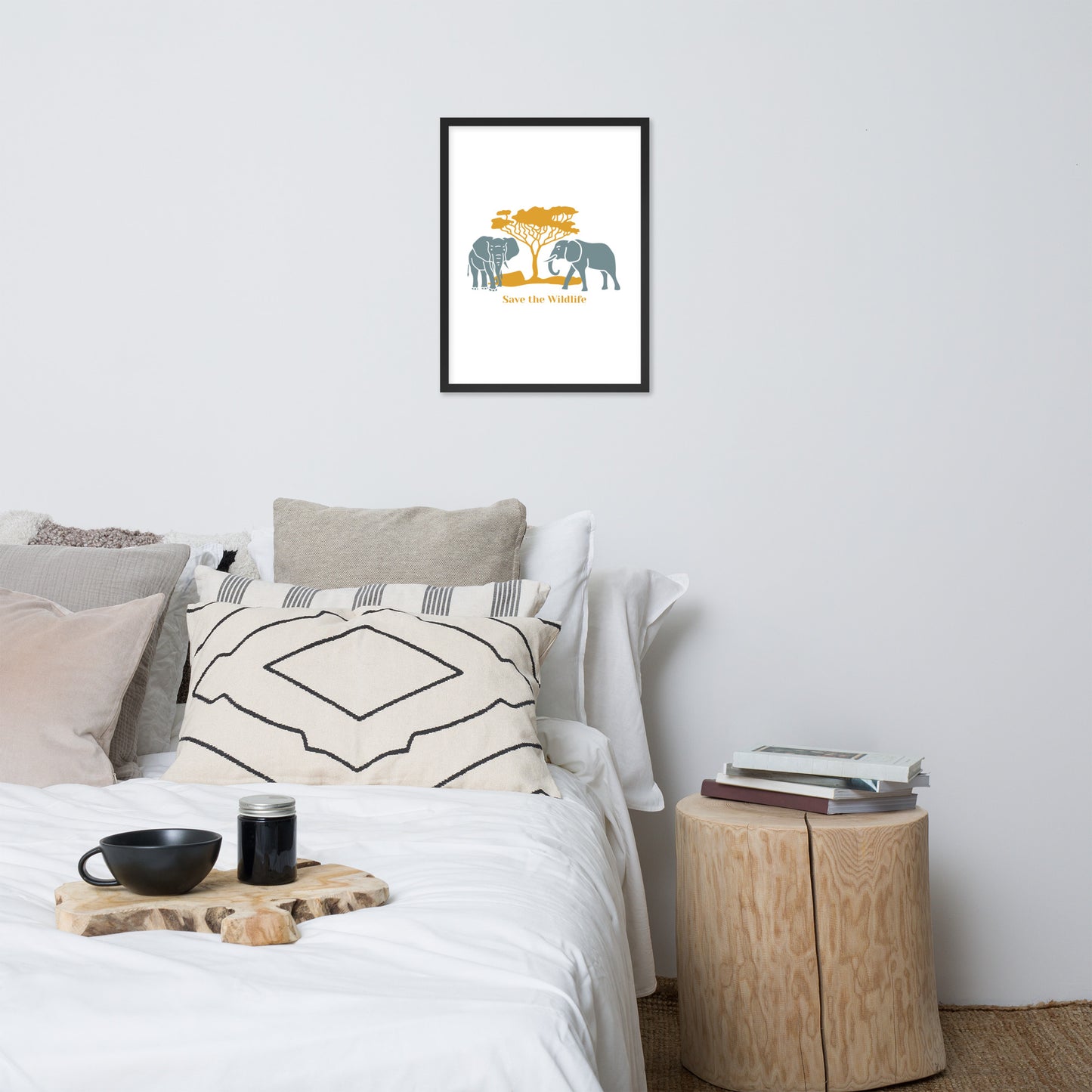 Framed Poster (Save the Wildlife - Lifestyle Framed Poster Vertical - Model 0012)