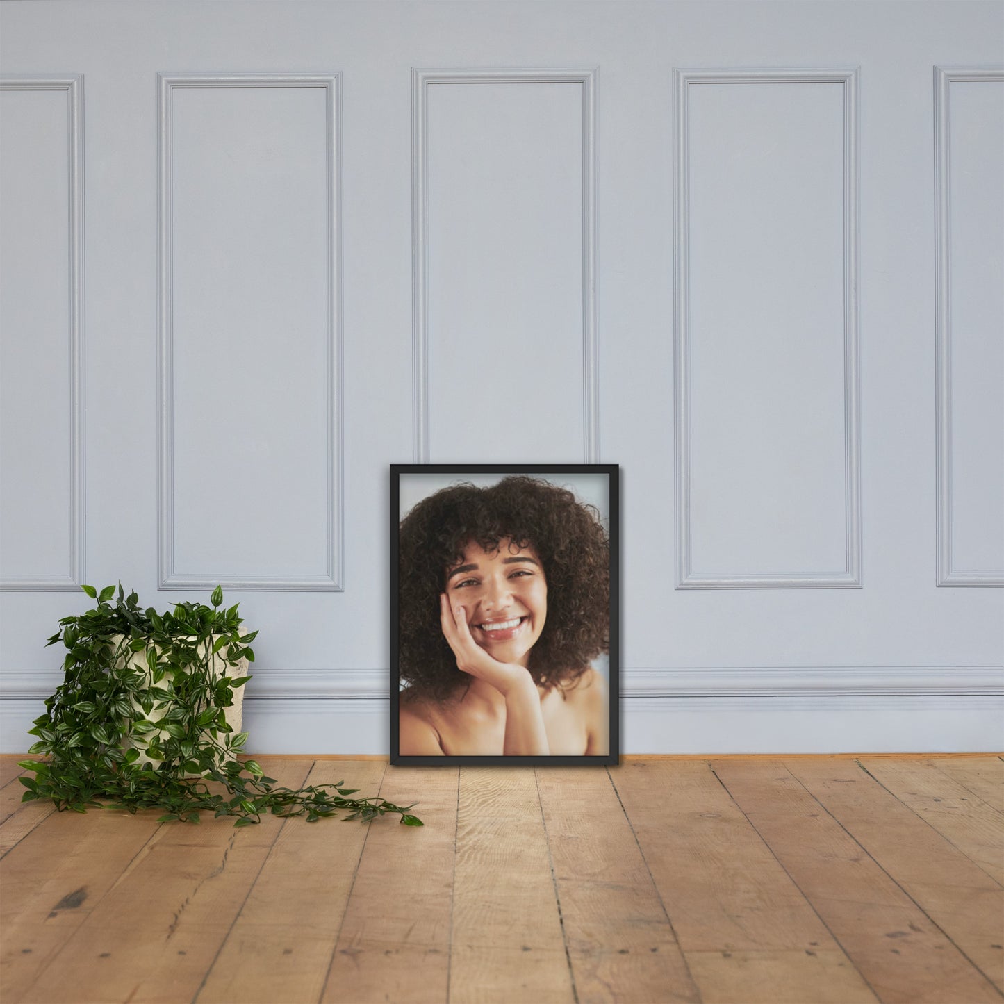 Framed Poster Wall Art Vertical: Priceless Smiles and Laughter (Print Model 0035)