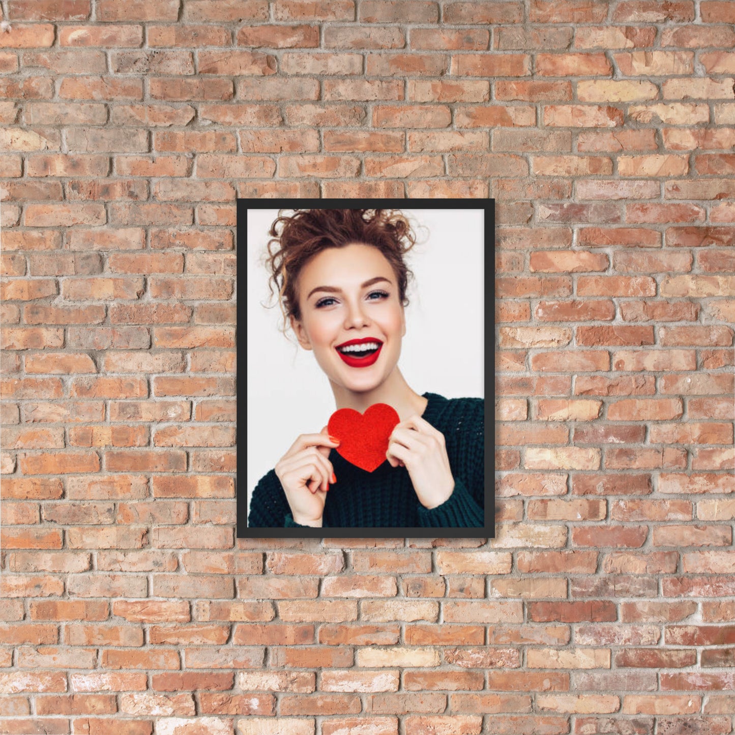 Framed Poster Wall Art Vertical: Priceless Smiles and Laughter (Print Model 008)