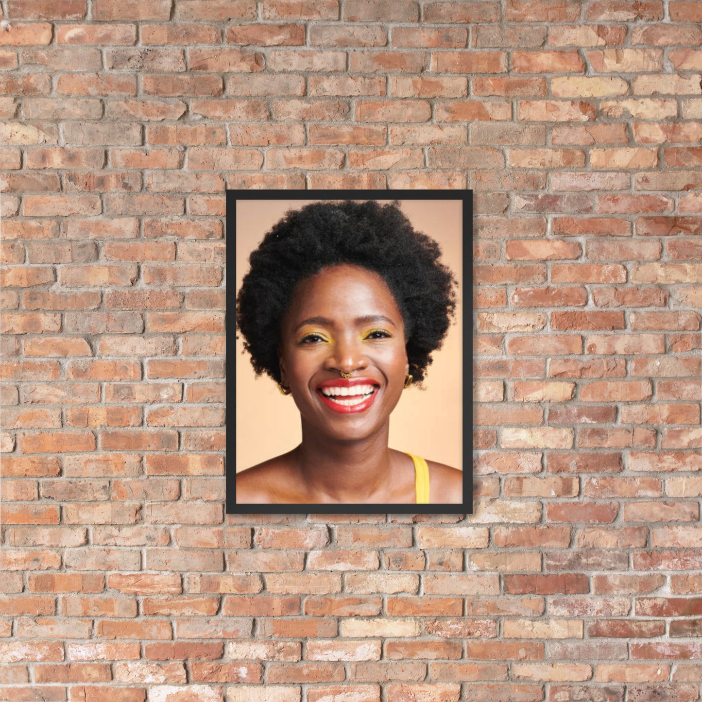 Framed Poster Wall Art Vertical: Priceless Smiles and Laughter (Print Model 0025)