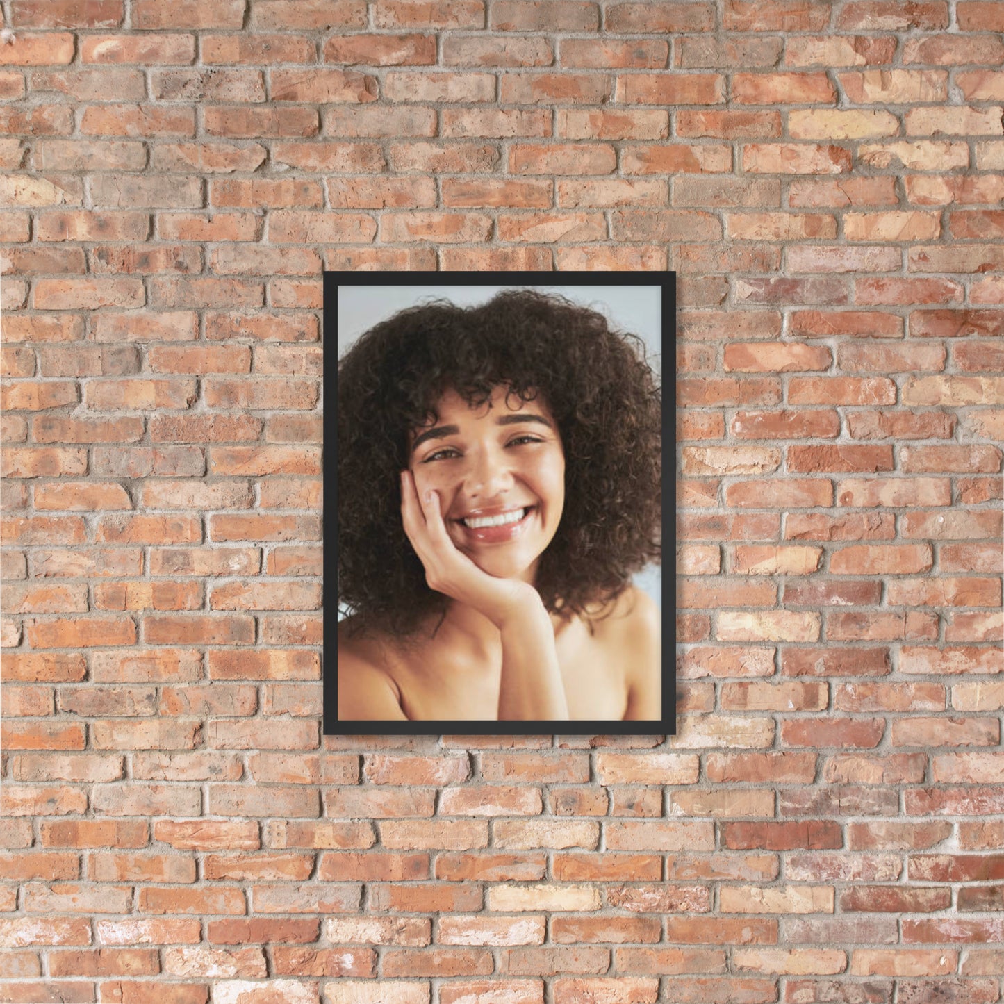 Framed Poster Wall Art Vertical: Priceless Smiles and Laughter (Print Model 0035)