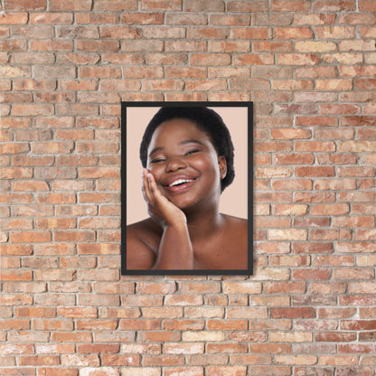 Framed Poster Wall Art Vertical: Priceless Smiles and Laughter (Print Model 0043)