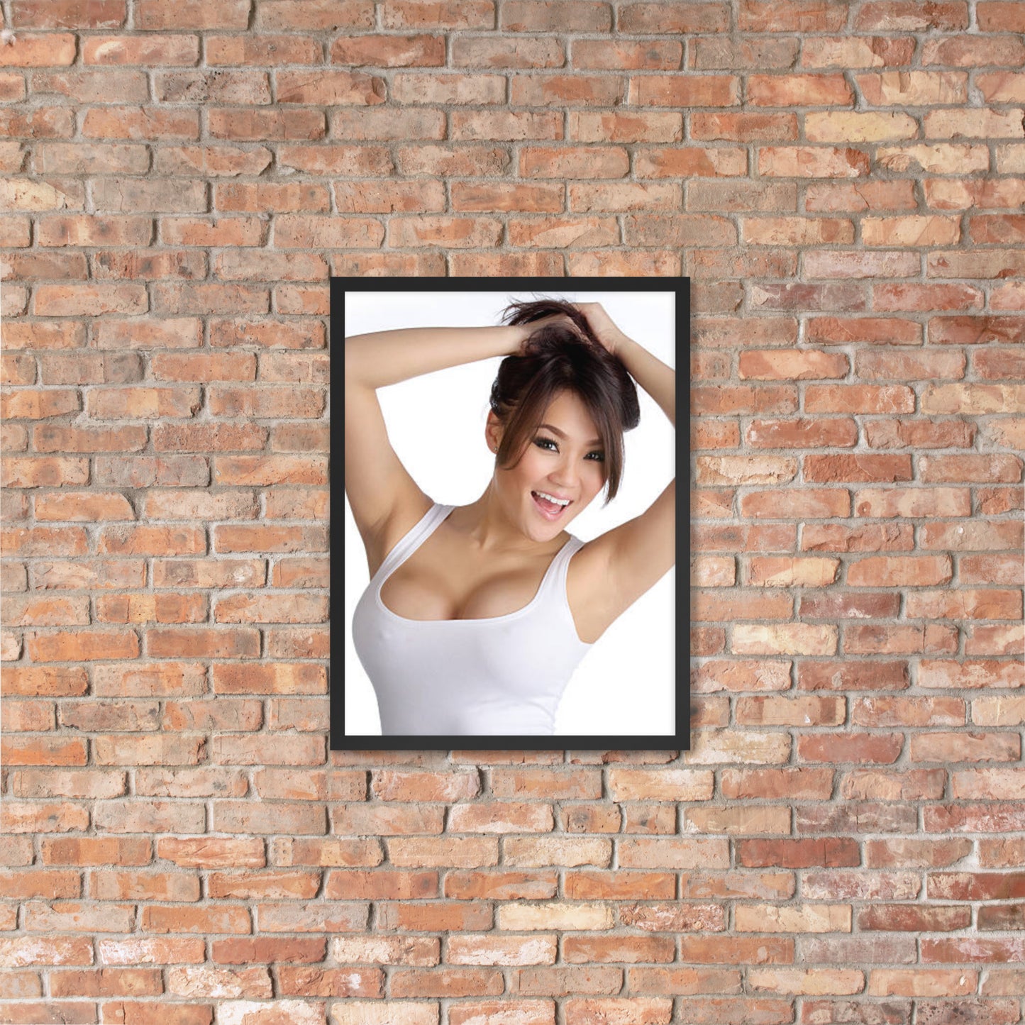 Framed Poster Wall Art Vertical: Priceless Smiles and Laughter (Print Model 0048)