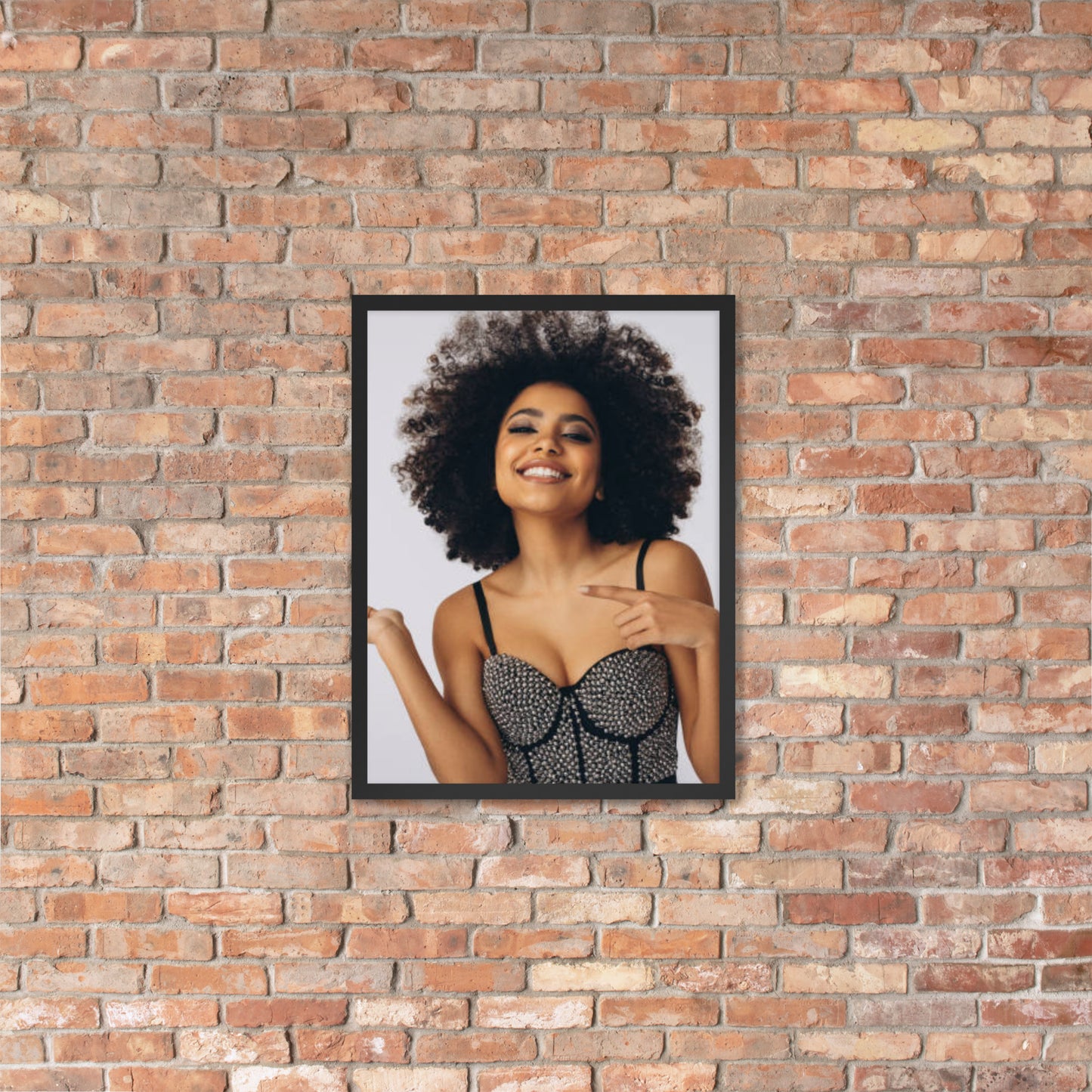 Framed Poster Wall Art Vertical: Priceless Smiles and Laughter (Print Model 0056)