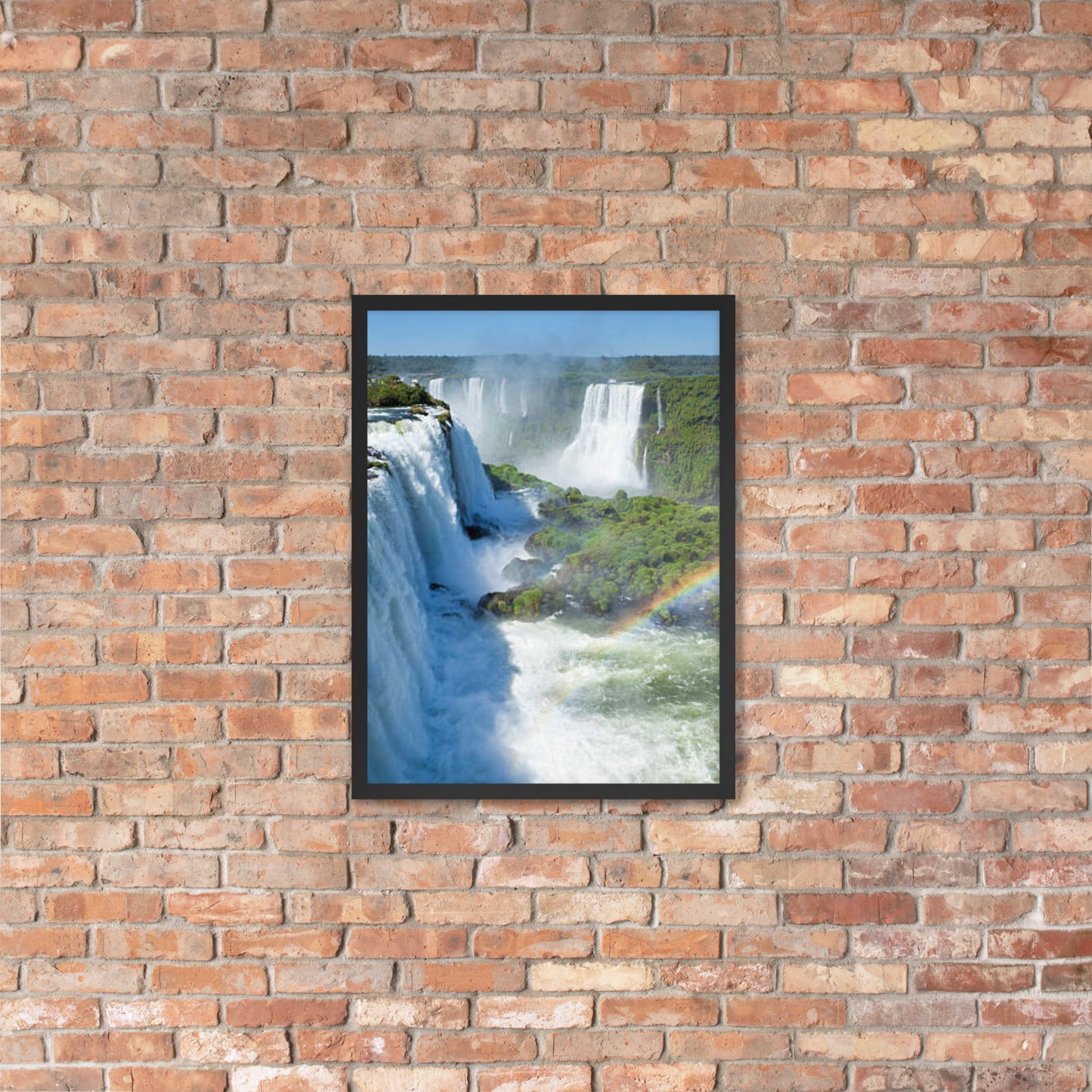 Scenic Nature View Framed Poster Wall Art Vertical Print (Model 0013)