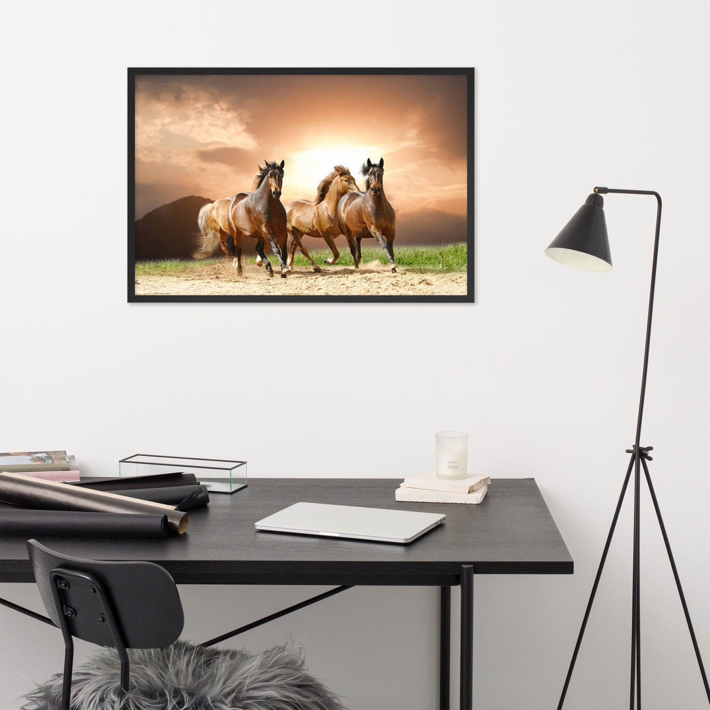 Framed Poster (Horse Wall Art Horizontal - Model 008)