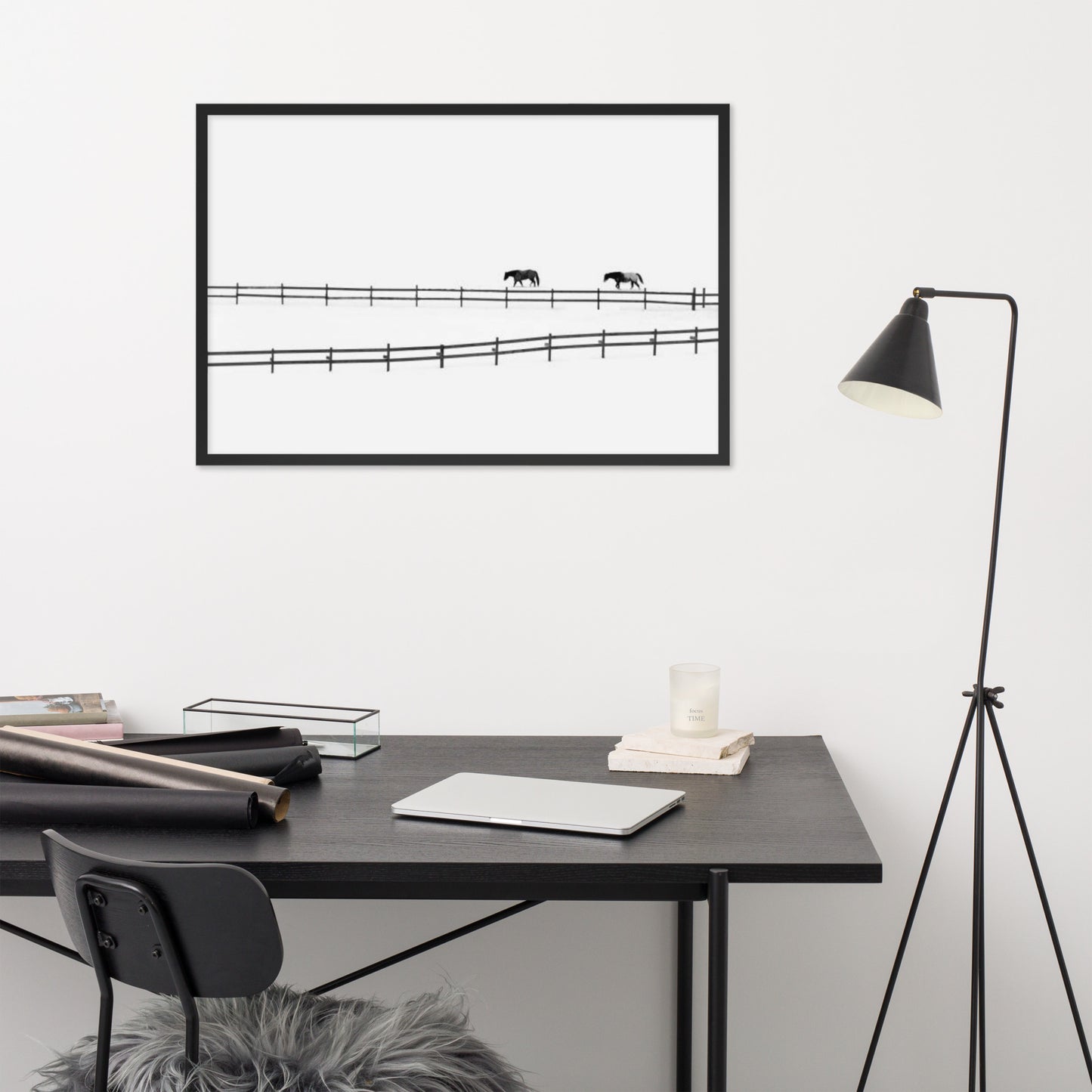 Framed Poster (Horse Wall Art Horizontal - Model 0011)