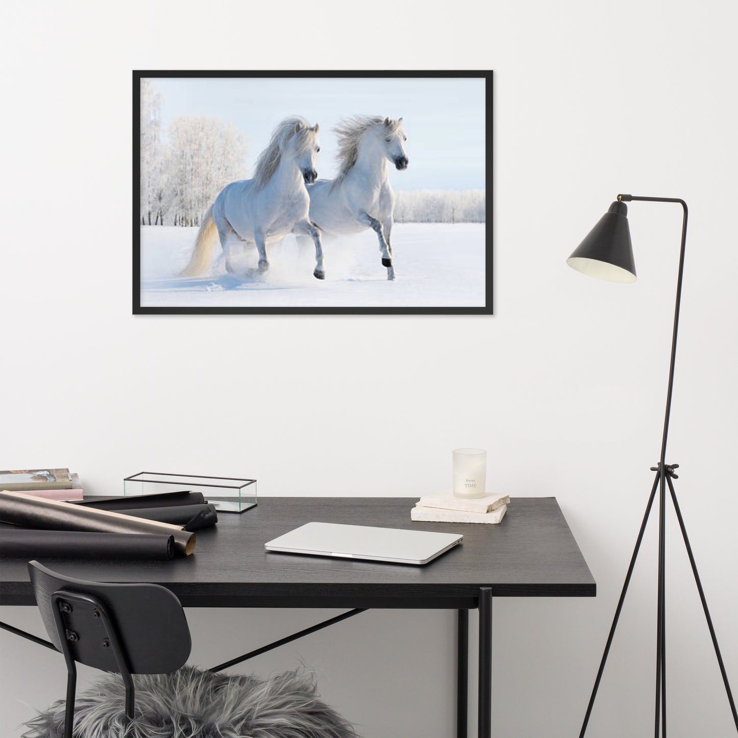 Framed Poster (Horse Wall Art Horizontal - Model 0013)