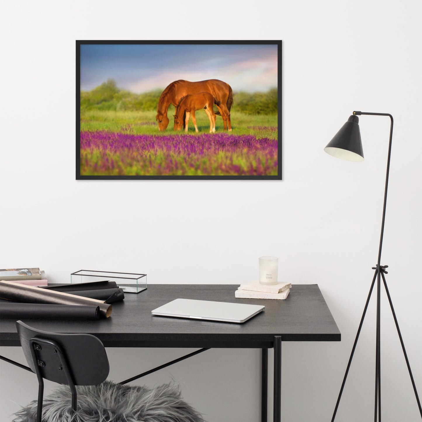 Framed Poster (Horse Wall Art Horizontal - Model 0016)