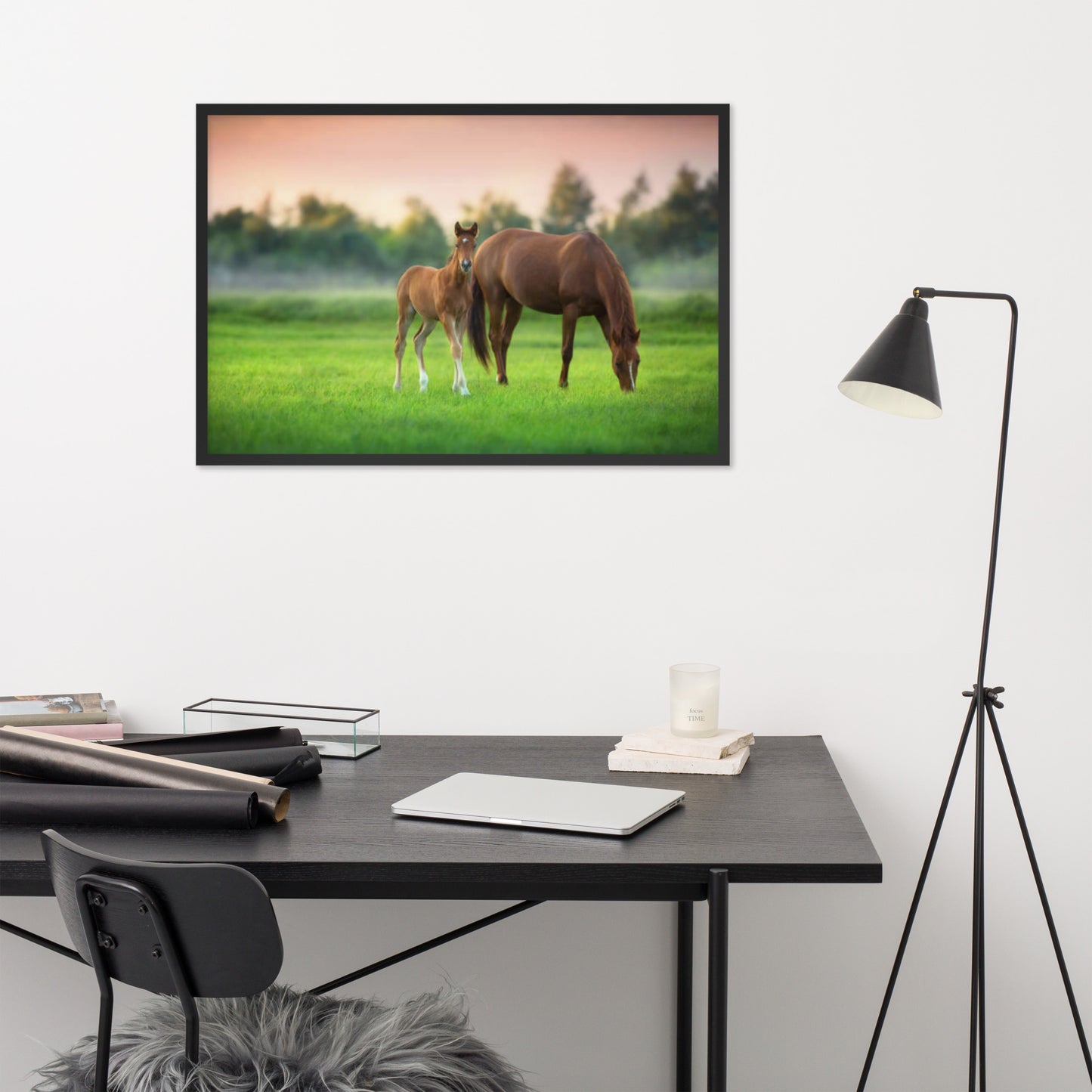 Framed Poster (Horse Wall Art Horizontal - Model 0017)