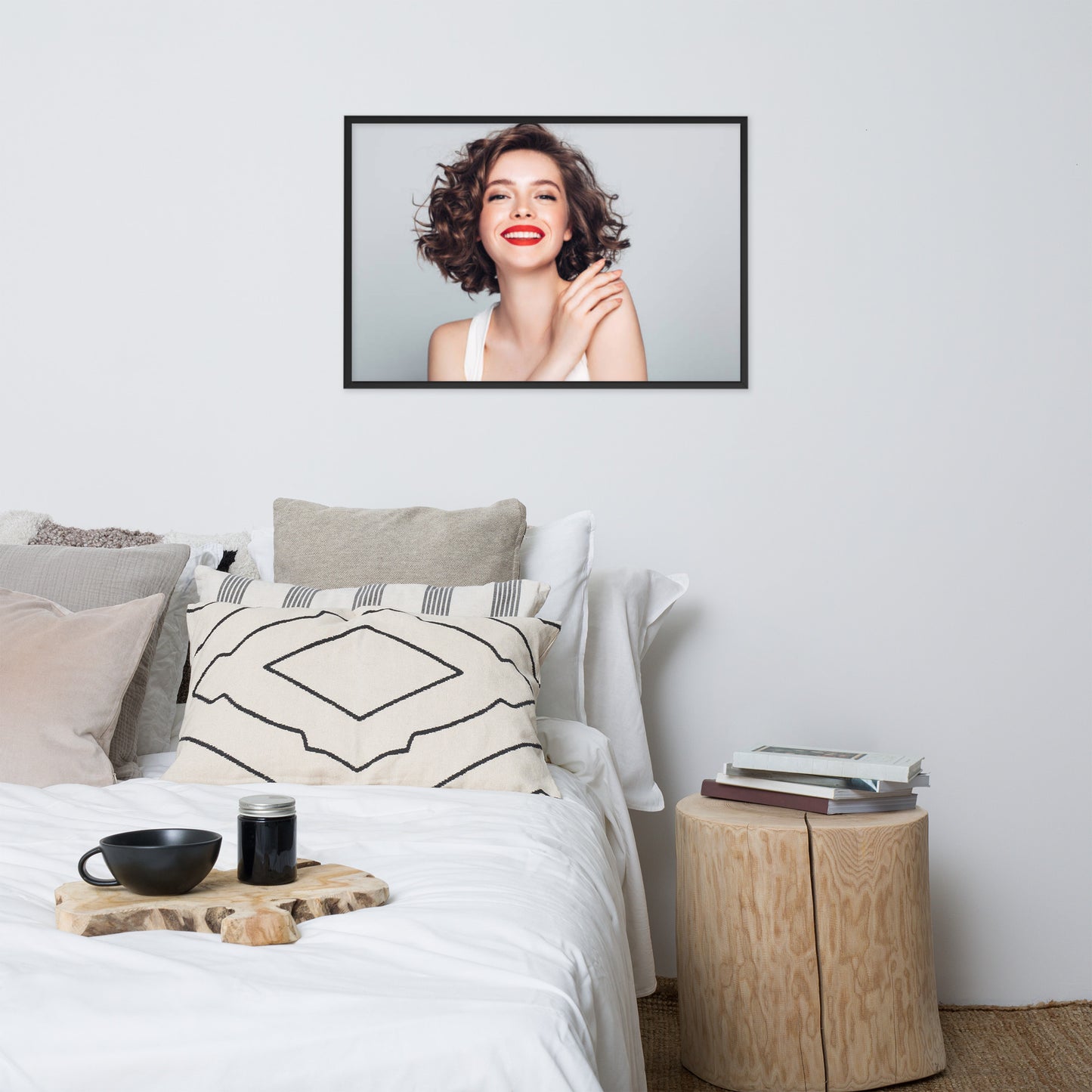 Smiles + Laughter = Priceless. Framed Poster Wall Art (Horizontal Model 0018)