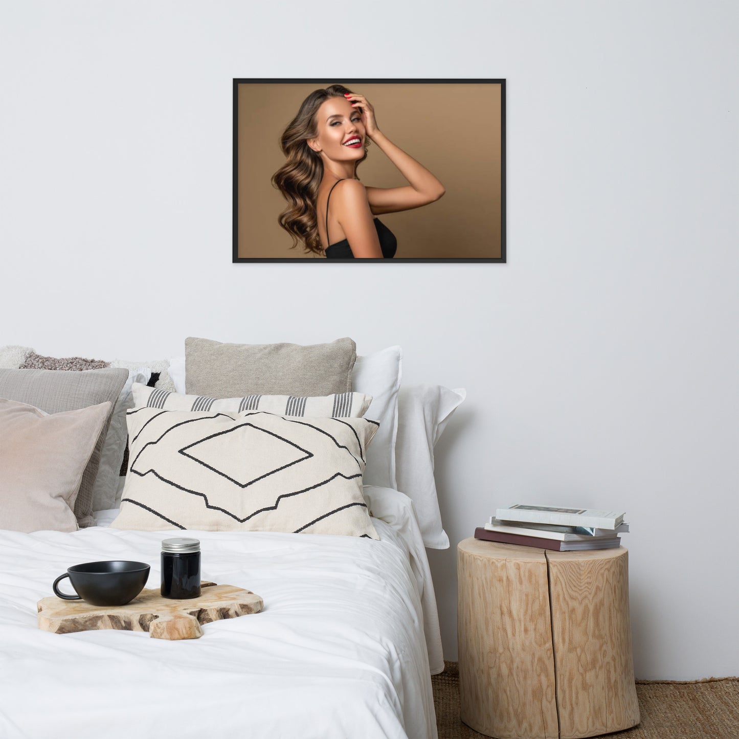 Smiles + Laughter = Priceless. Framed Poster Wall Art (Horizontal Model 0019)