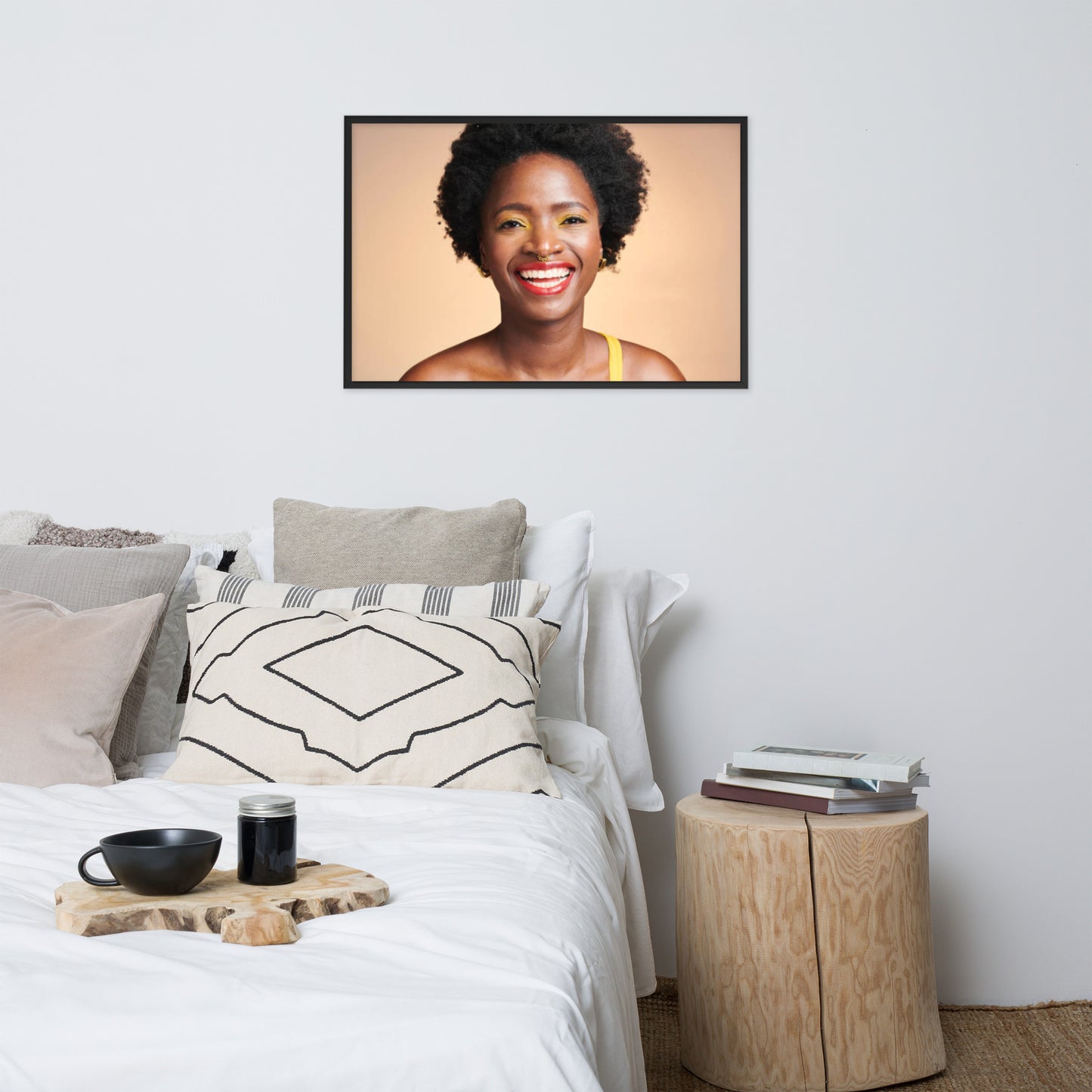 Smiles + Laughter = Priceless. Framed Poster Wall Art (Horizontal Model 0025)