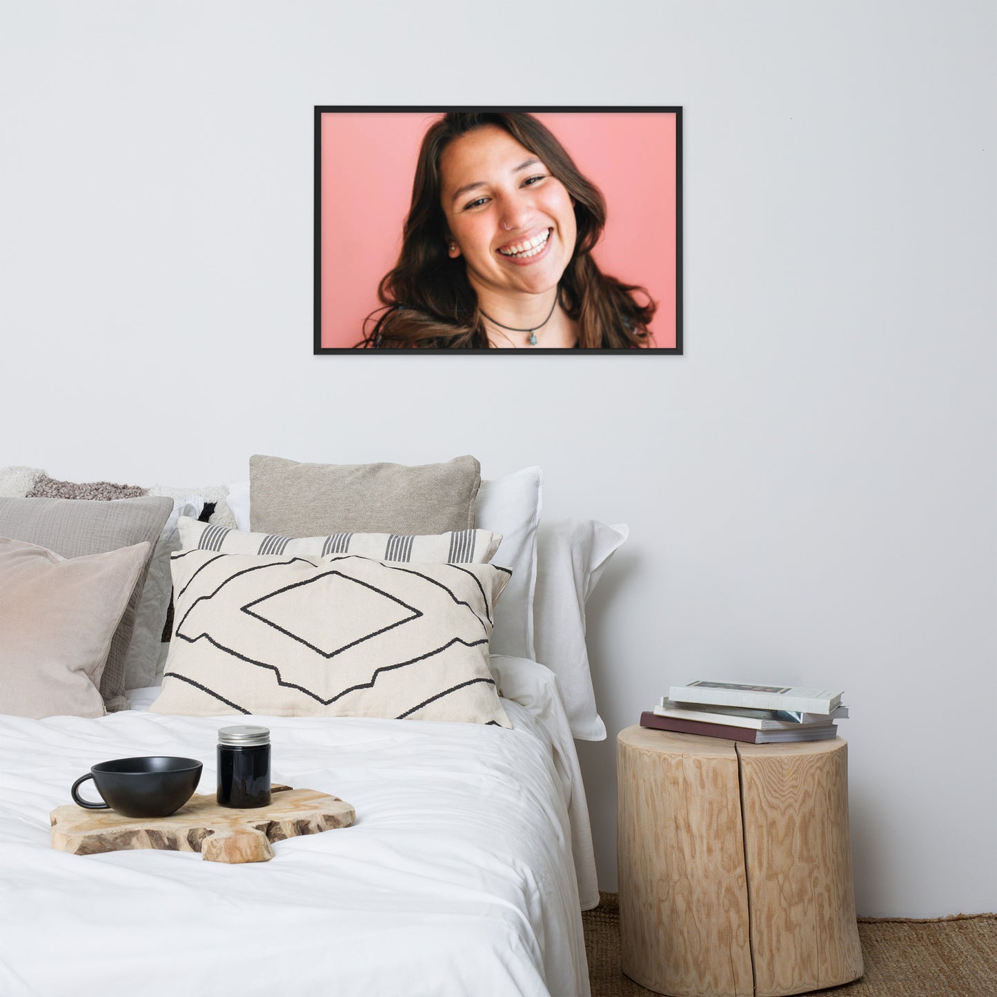 Smiles + Laughter = Priceless. Framed Poster Wall Art (Horizontal Model 0027)