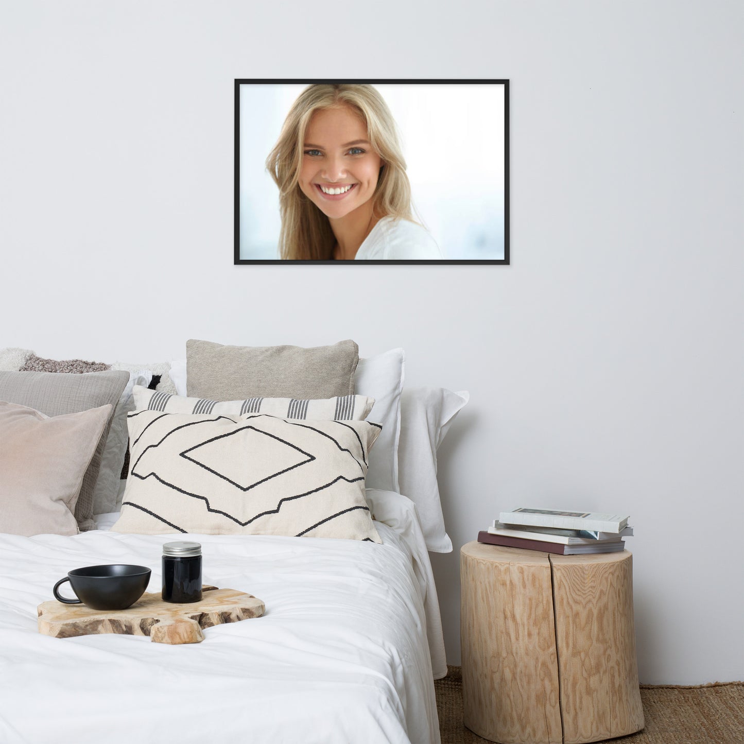 Smiles + Laughter = Priceless. Framed Poster Wall Art (Horizontal Model 0037)