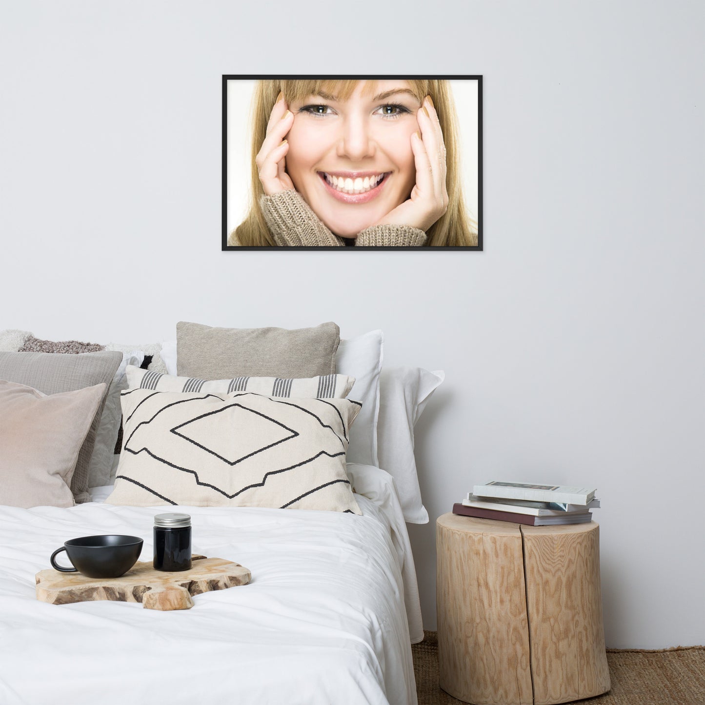 Smiles + Laughter = Priceless. Framed Poster Wall Art (Horizontal Model 0038)