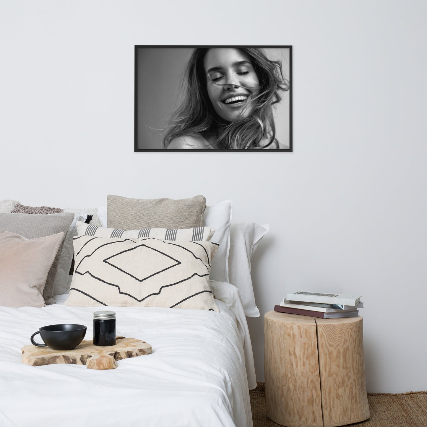 Smiles + Laughter = Priceless. Framed Poster Wall Art (Horizontal Model 0046)