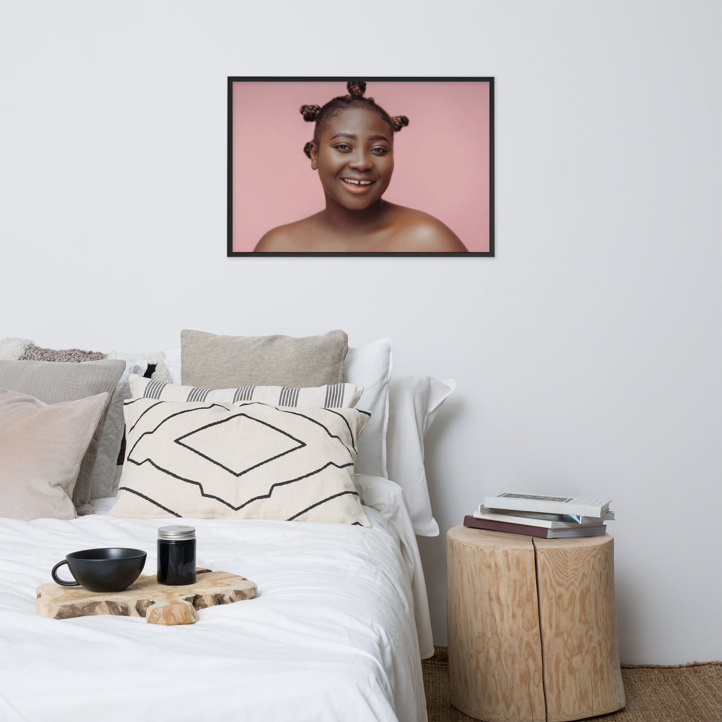 Smiles + Laughter = Priceless. Framed Poster Wall Art (Horizontal Model 0050)