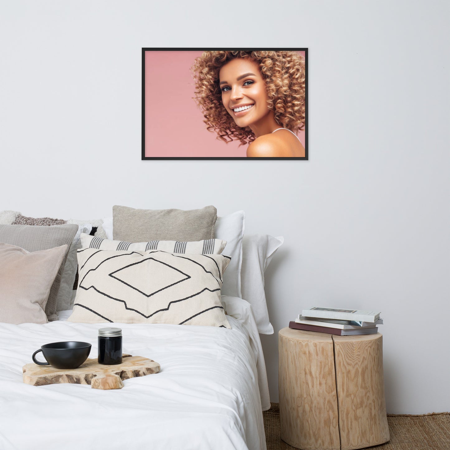 Smiles + Laughter = Priceless. Framed Poster Wall Art (Horizontal Model 0053)