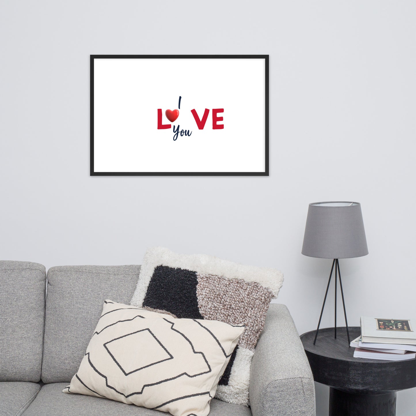 Framed Poster (I Love You - Love Framed Poster Horizontal Model 005)