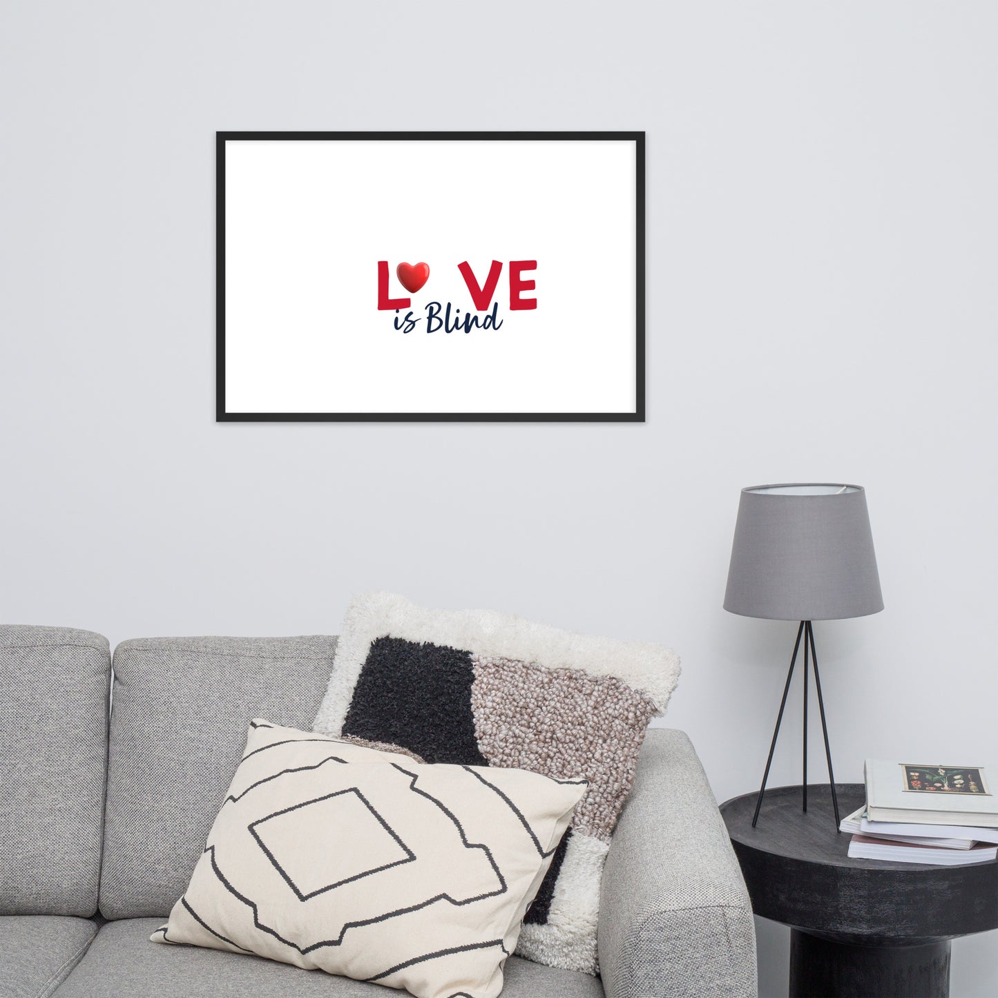 Framed Poster (Love Is Blind - Love Framed Poster Horizontal Model 008)