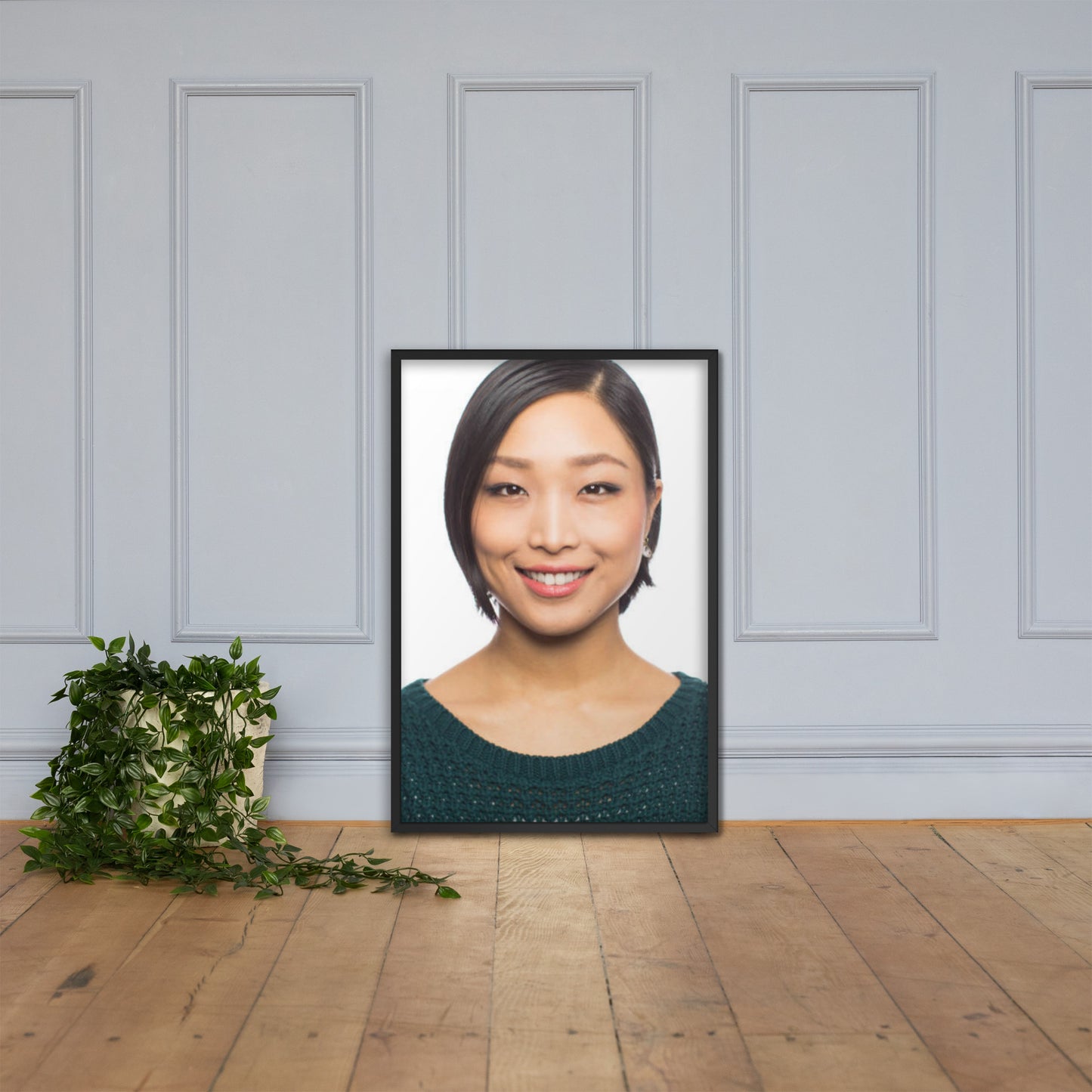 Framed Poster Wall Art Vertical: Priceless Smiles and Laughter (Print Model 0014)