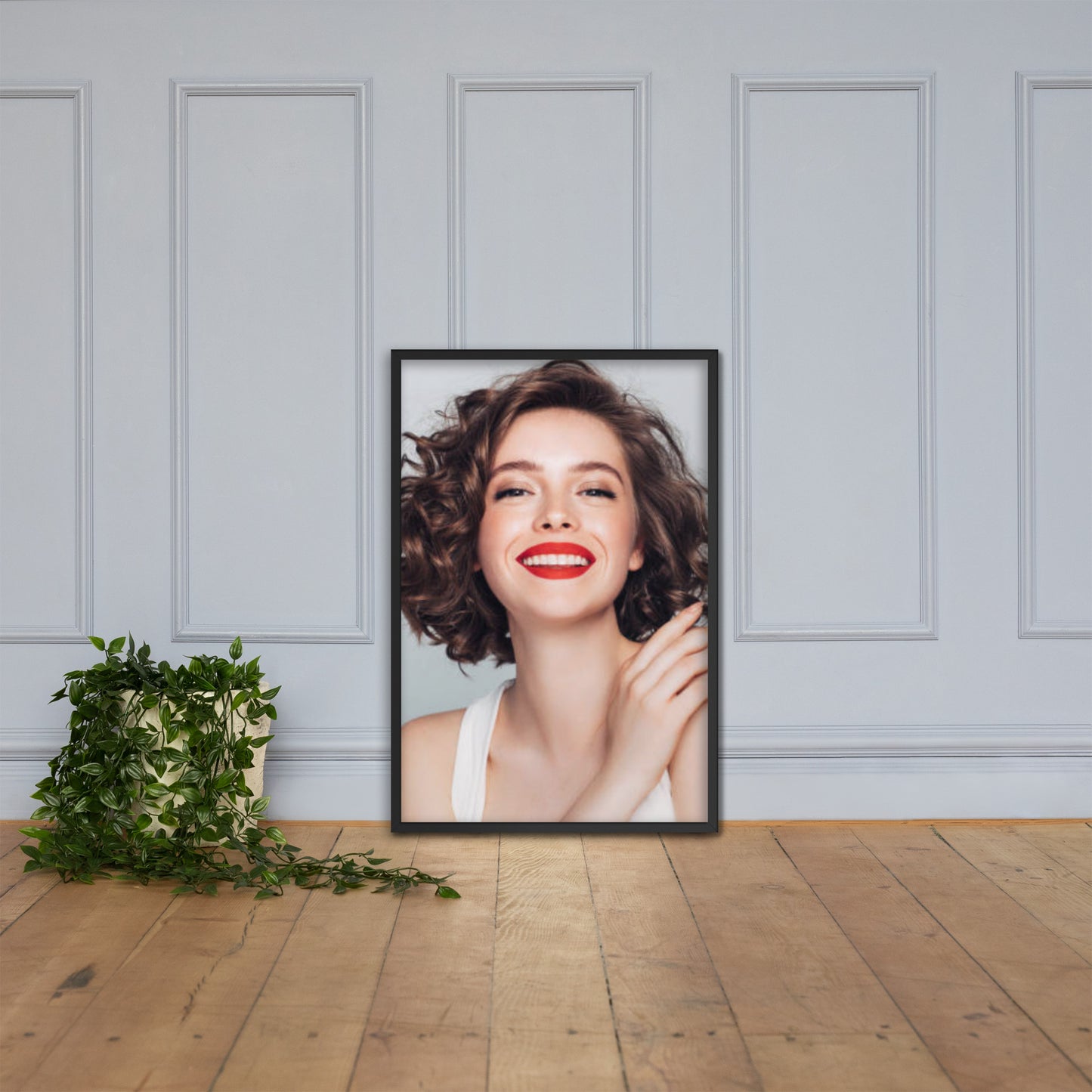 Framed Poster Wall Art Vertical: Priceless Smiles and Laughter (Print Model 0018)