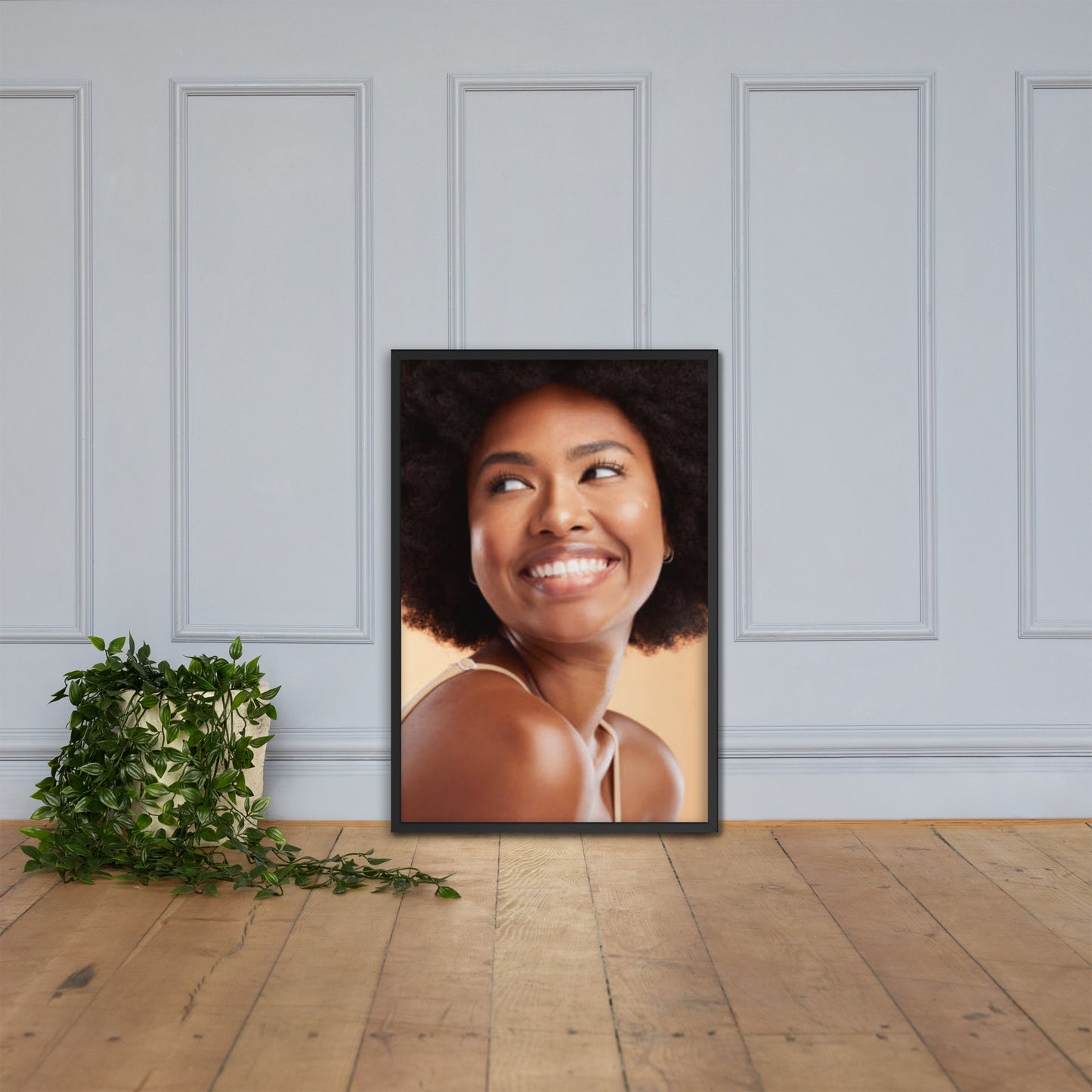 Framed Poster Wall Art Vertical: Priceless Smiles and Laughter (Print Model 0024)