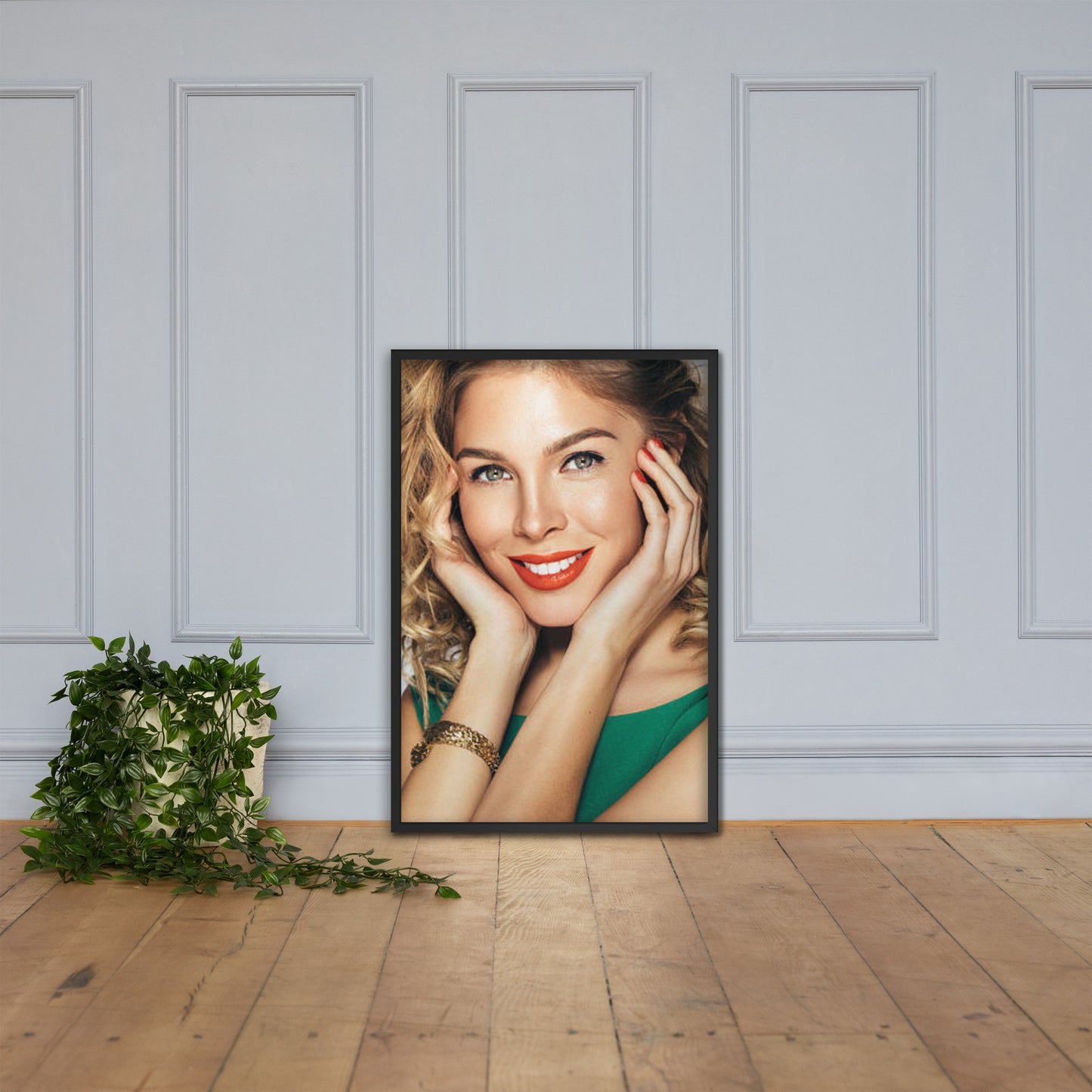 Framed Poster Wall Art Vertical: Priceless Smiles and Laughter (Print Model 0029)