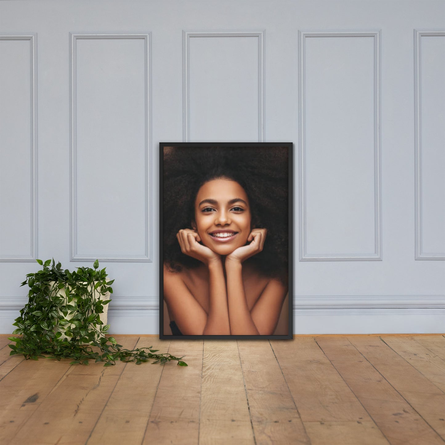 Framed Poster Wall Art Vertical: Priceless Smiles and Laughter (Print Model 0057)