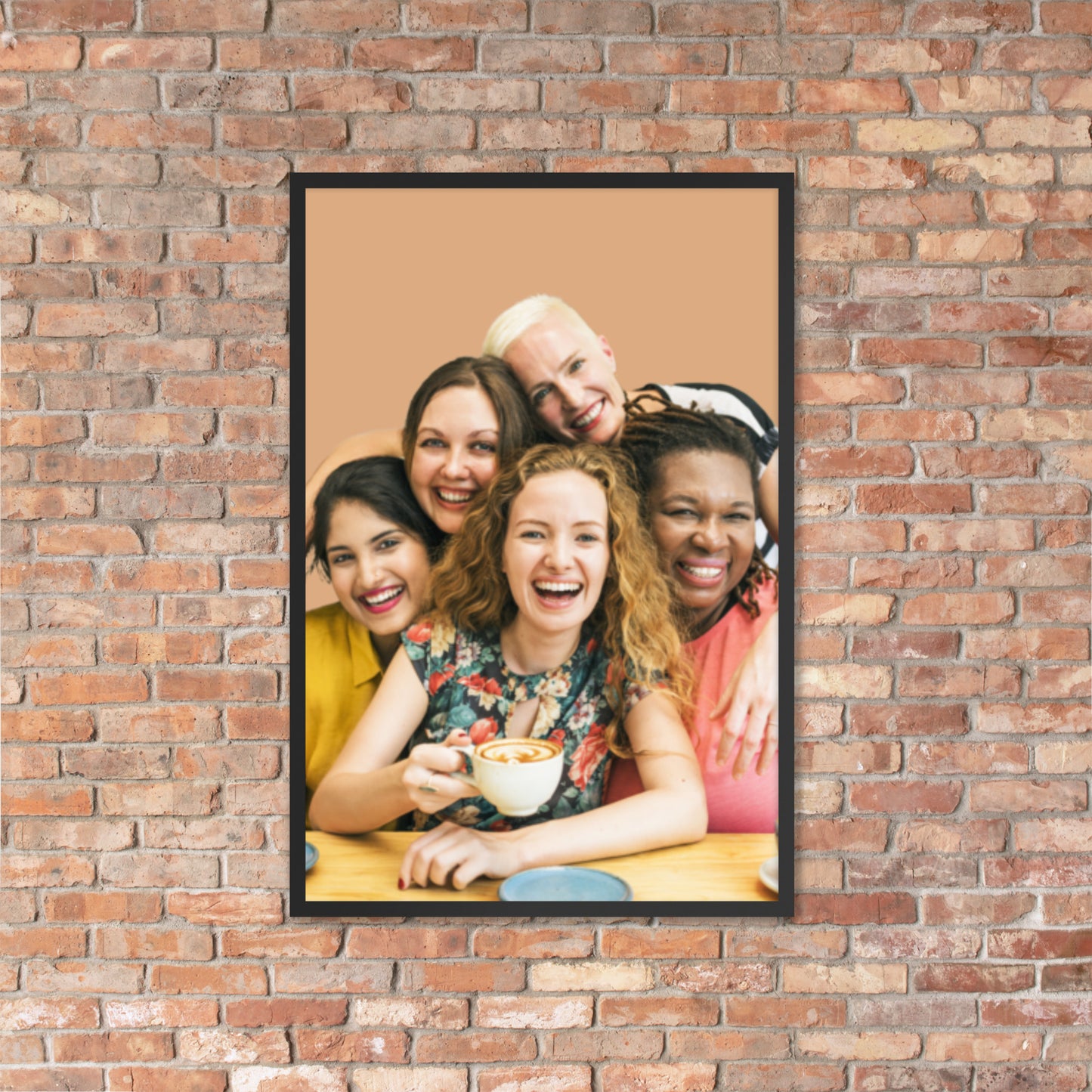 Framed Poster Wall Art Vertical: Priceless Smiles and Laughter (Print Model 001)