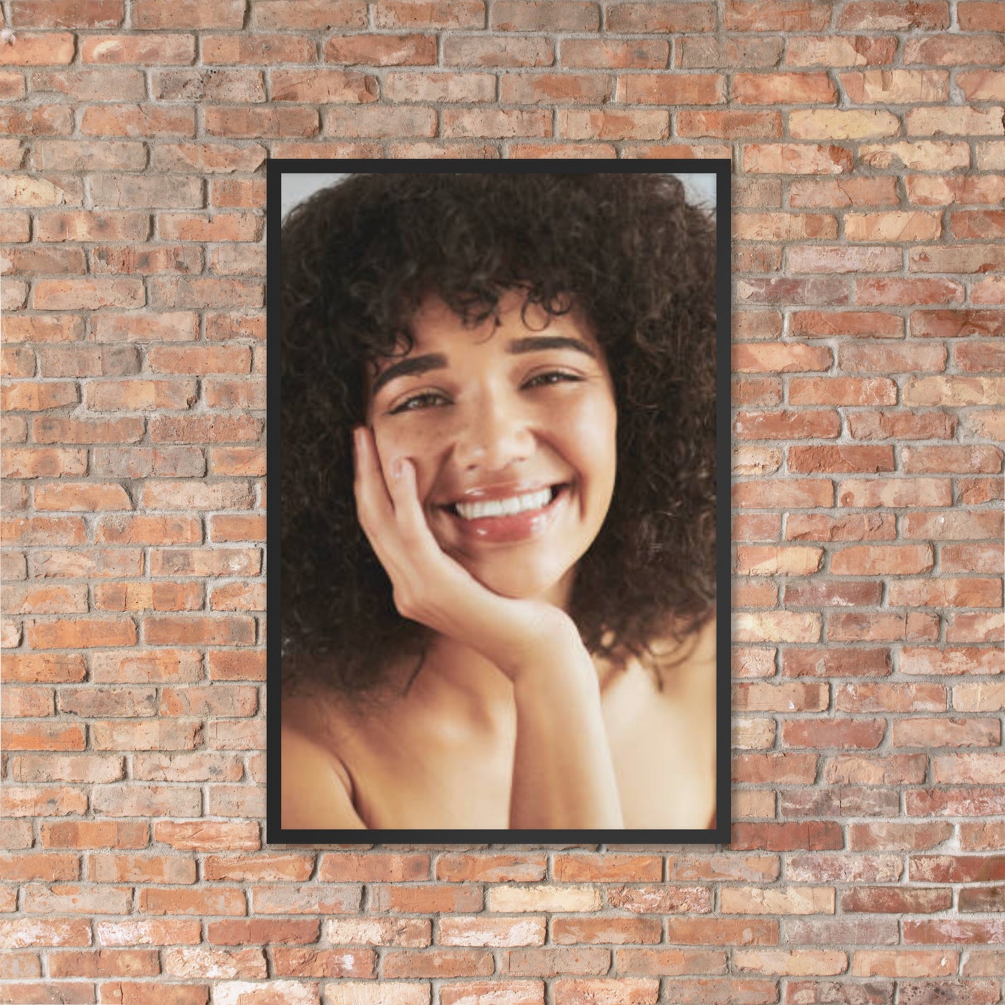 Framed Poster Wall Art Vertical: Priceless Smiles and Laughter (Print Model 0035)