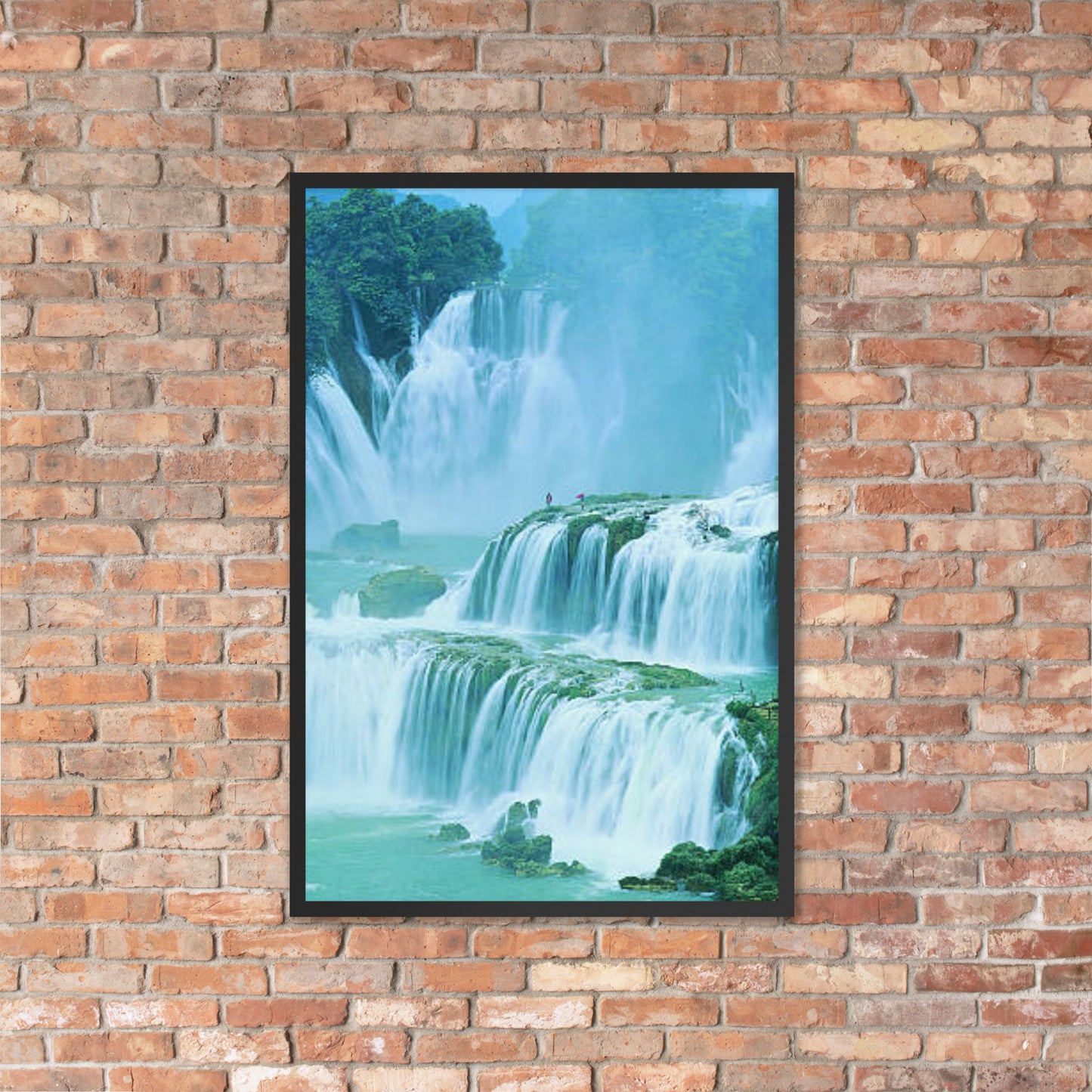 Scenic Nature View Framed Poster Wall Art Vertical Print (Model 009)