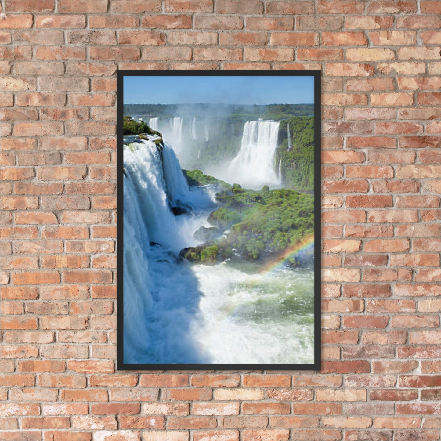 Scenic Nature View Framed Poster Wall Art Vertical Print (Model 0013)