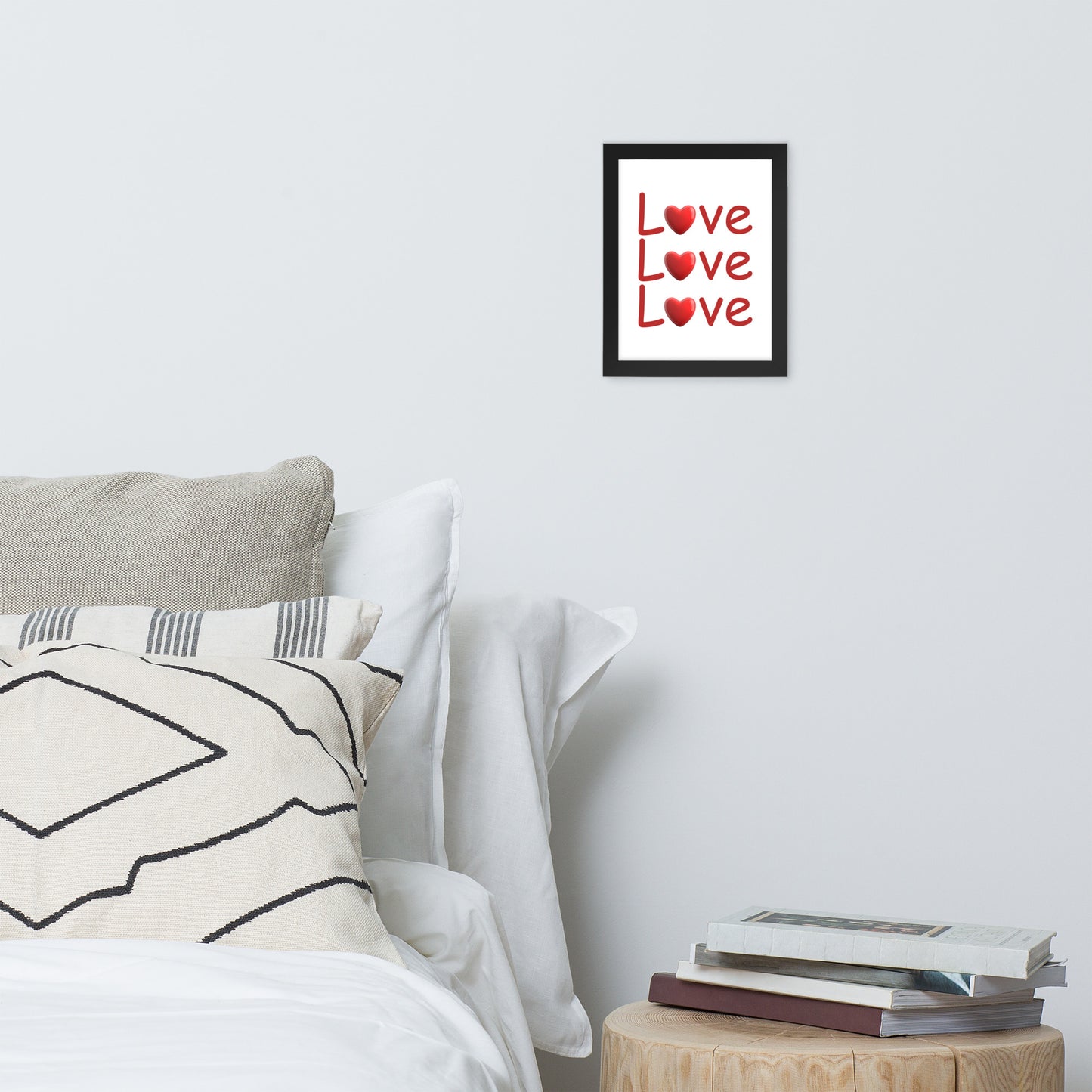 Framed Poster (Love Love Love - Love Framed Poster Vertical Model 0010)