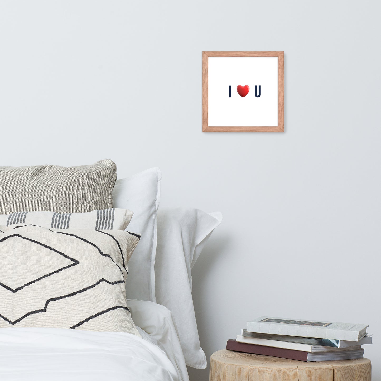 Framed Poster (I Love U - Love Framed Poster Vertical Model 0015)