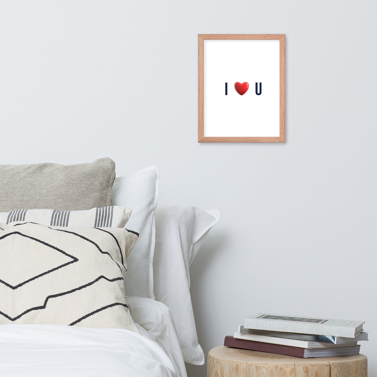 Framed Poster (I Love U - Love Framed Poster Vertical Model 0015)