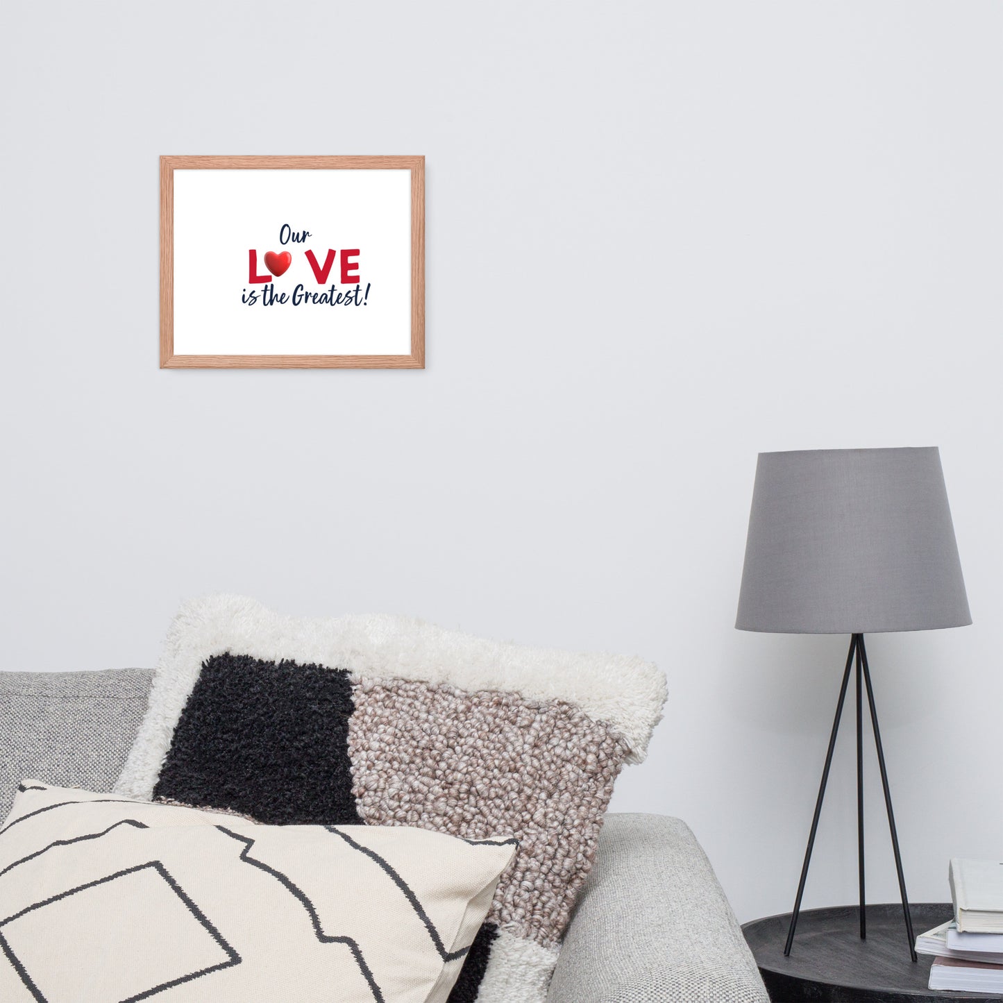 Framed Poster (Our Love is the Greatest! - Love Framed Poster Horizontal Model 006)