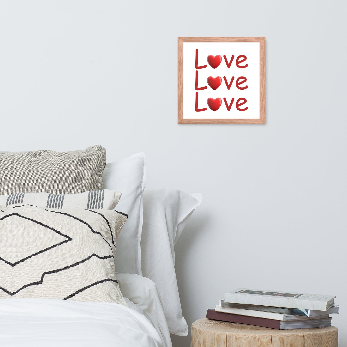 Framed Poster (Love Love Love - Love Framed Poster Vertical Model 0010)