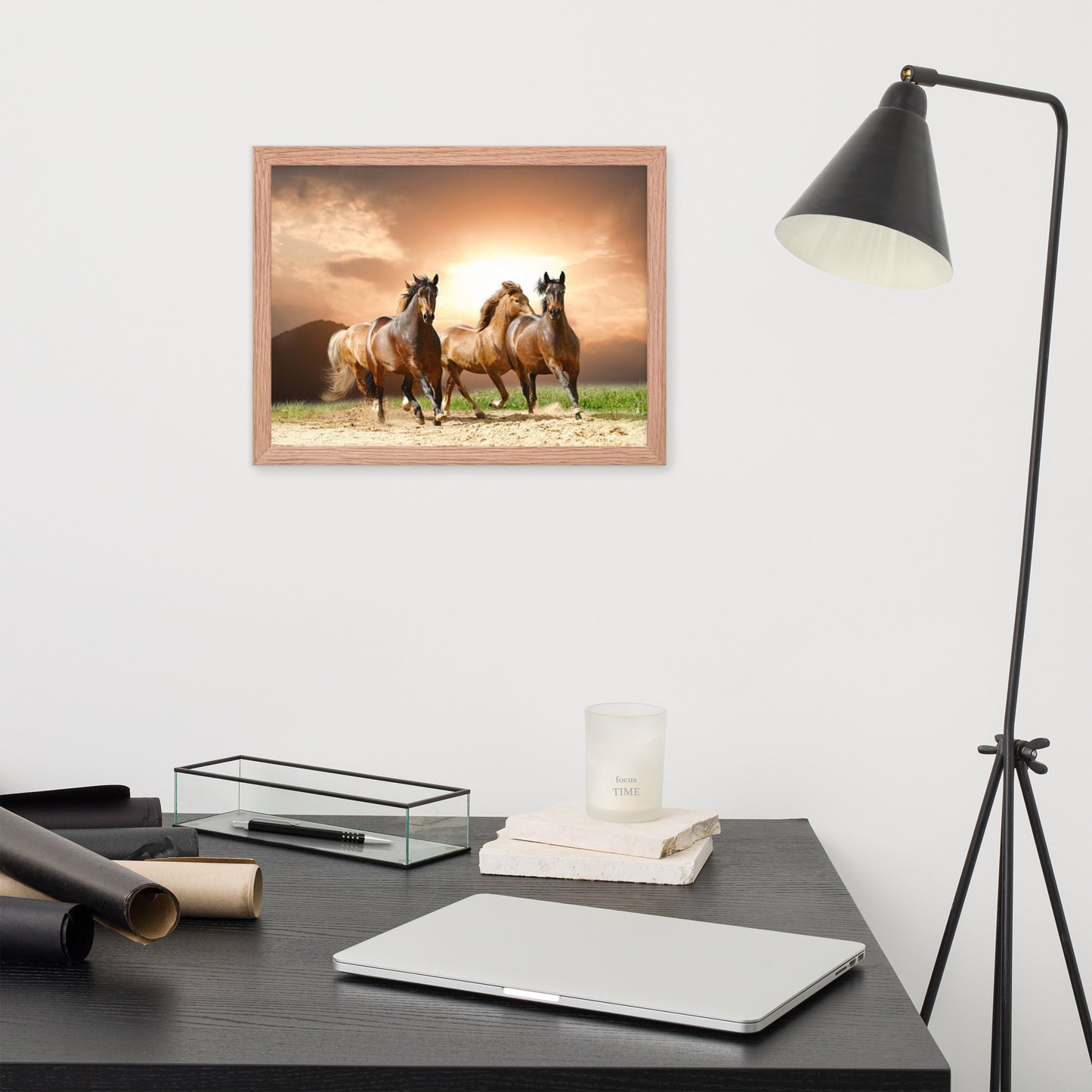 Framed Poster (Horse Wall Art Horizontal - Model 008)