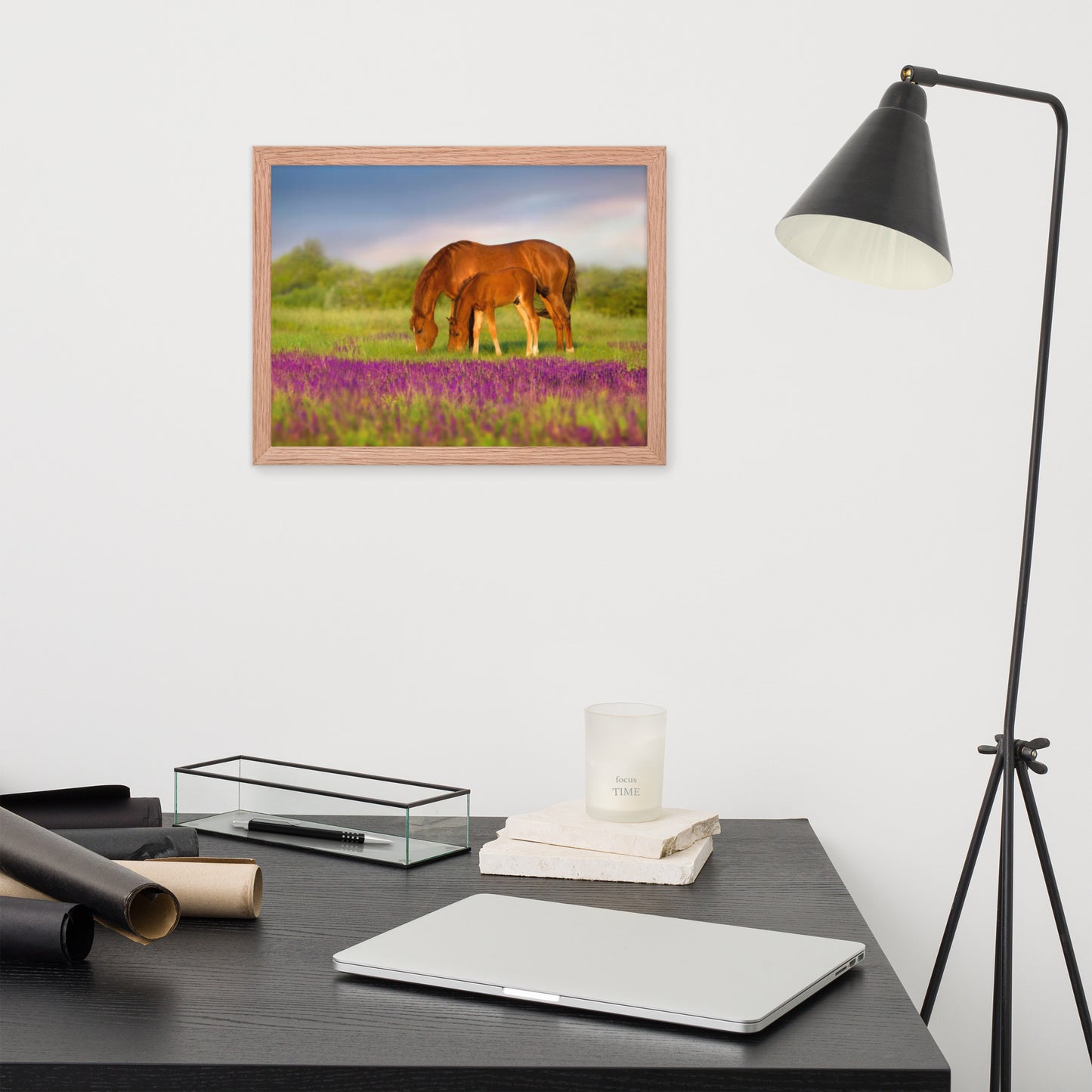 Framed Poster (Horse Wall Art Horizontal - Model 0016)