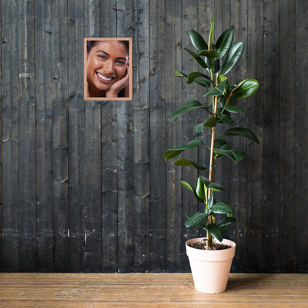 Framed Poster Wall Art Vertical: Priceless Smiles and Laughter (Print Model 0013)