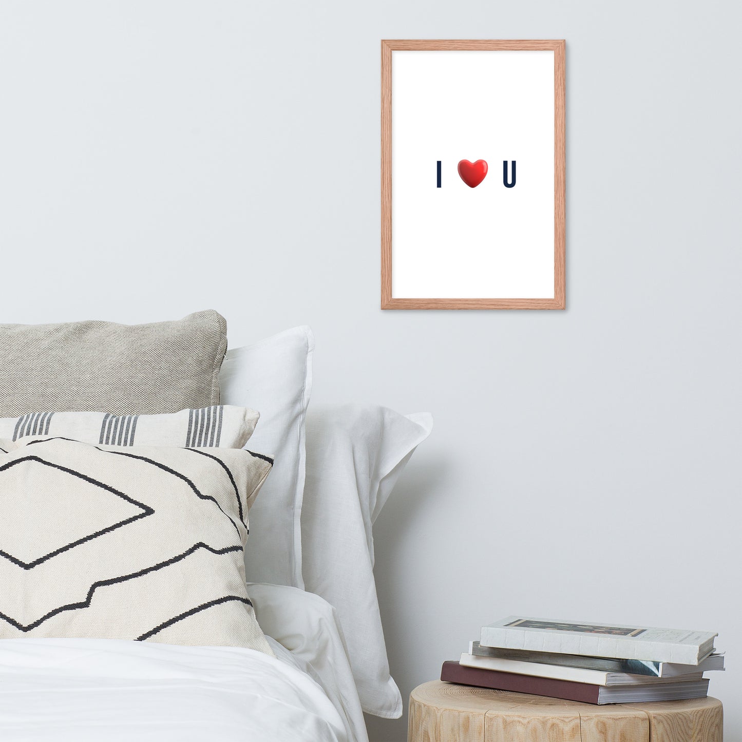 Framed Poster (I Love U - Love Framed Poster Vertical Model 0015)