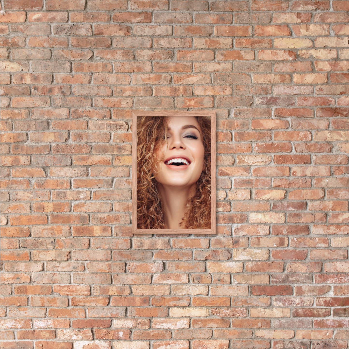 Framed Poster Wall Art Vertical: Priceless Smiles and Laughter (Print Model 0034)