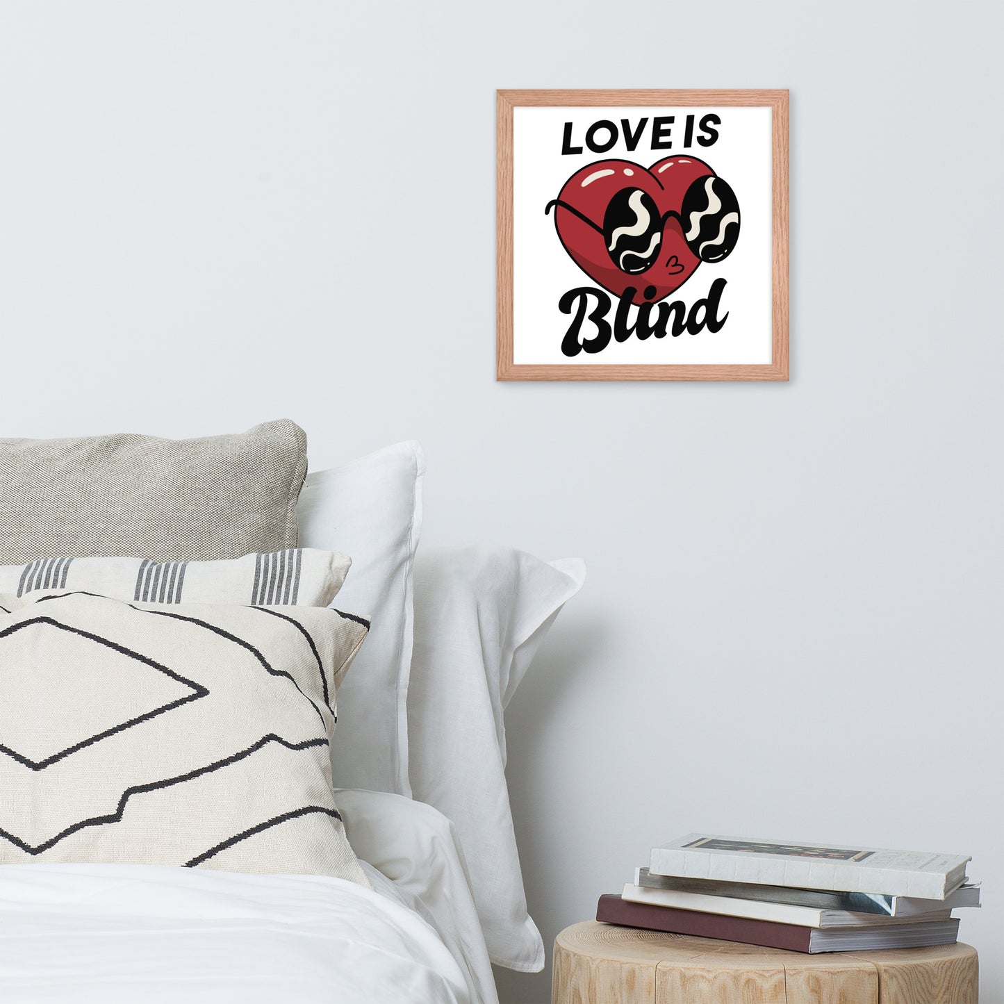 Framed Poster (Love Is Blind - Lifestyle Framed Poster Horizontal - Model 007)