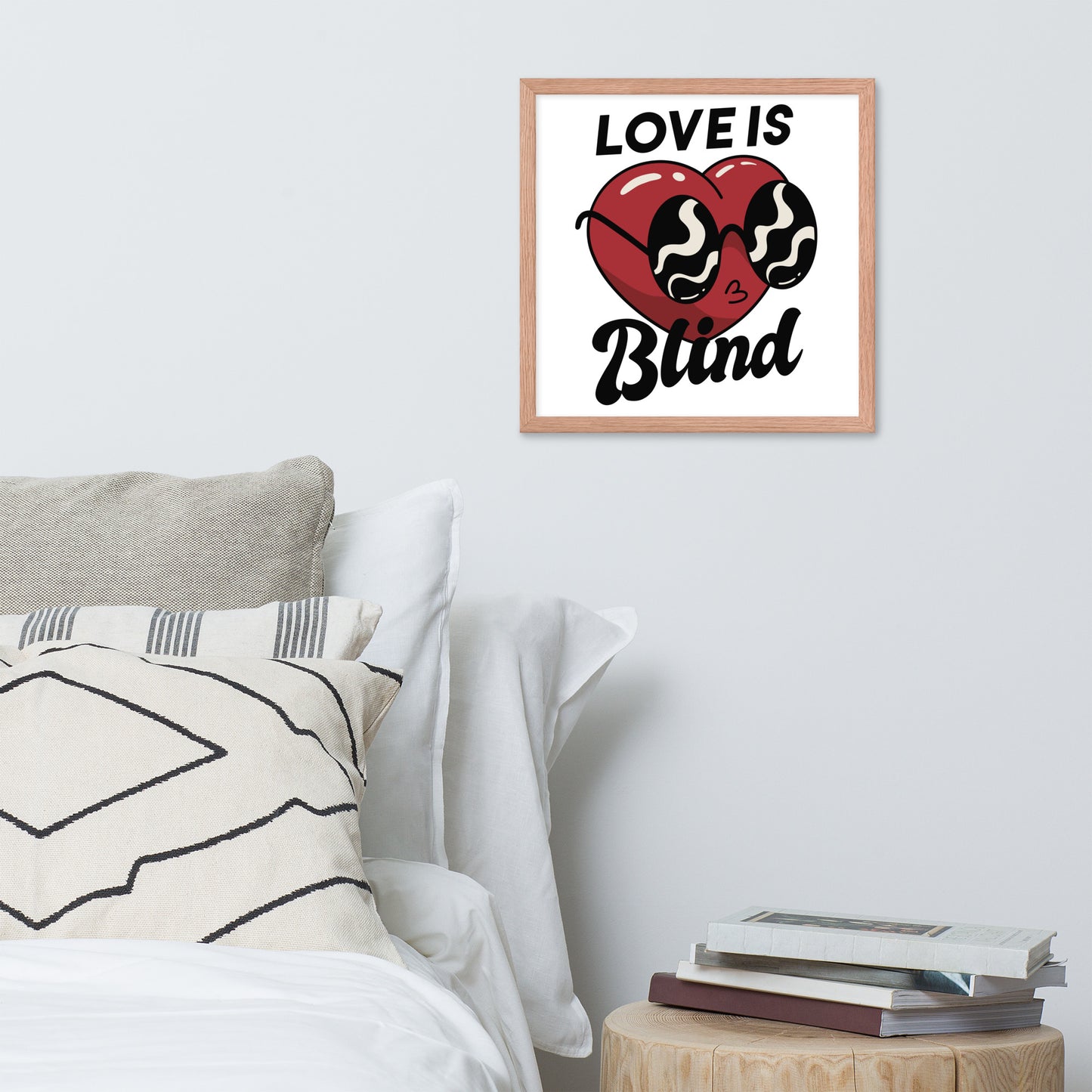 Framed Poster (Love Is Blind - Lifestyle Framed Poster Horizontal - Model 007)